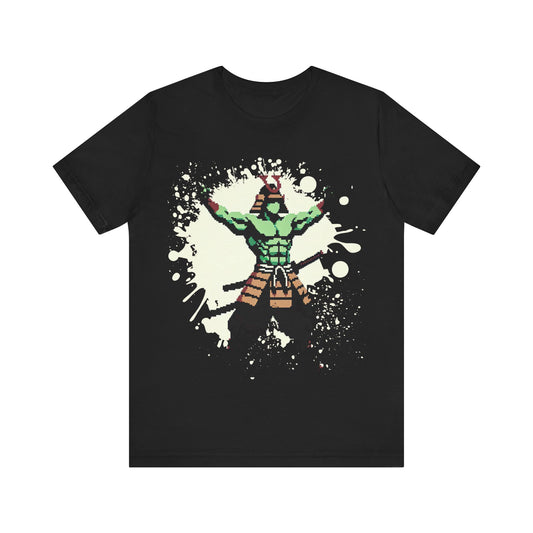 Pixelated Samurai Victory - Jersey Short Sleeve Tee