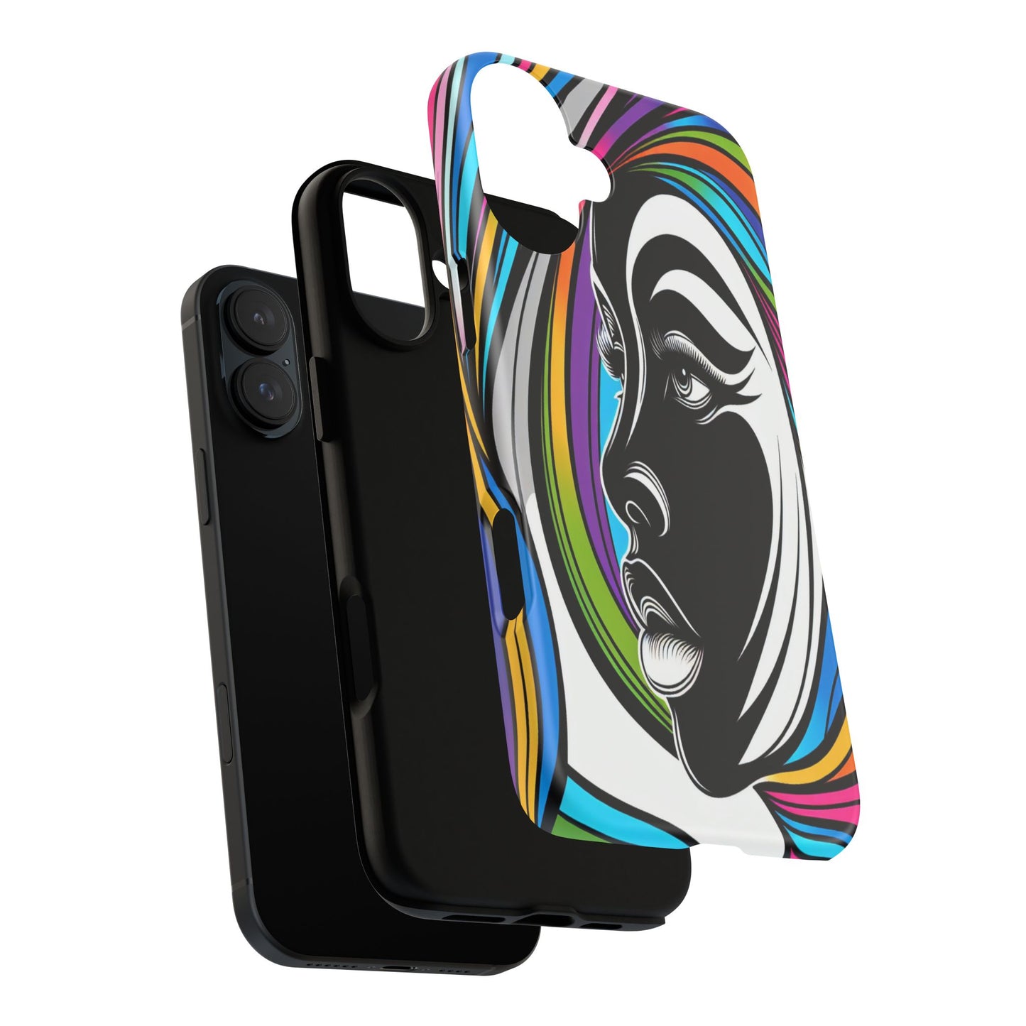 Colorful Portrait Fusion - Phone Case