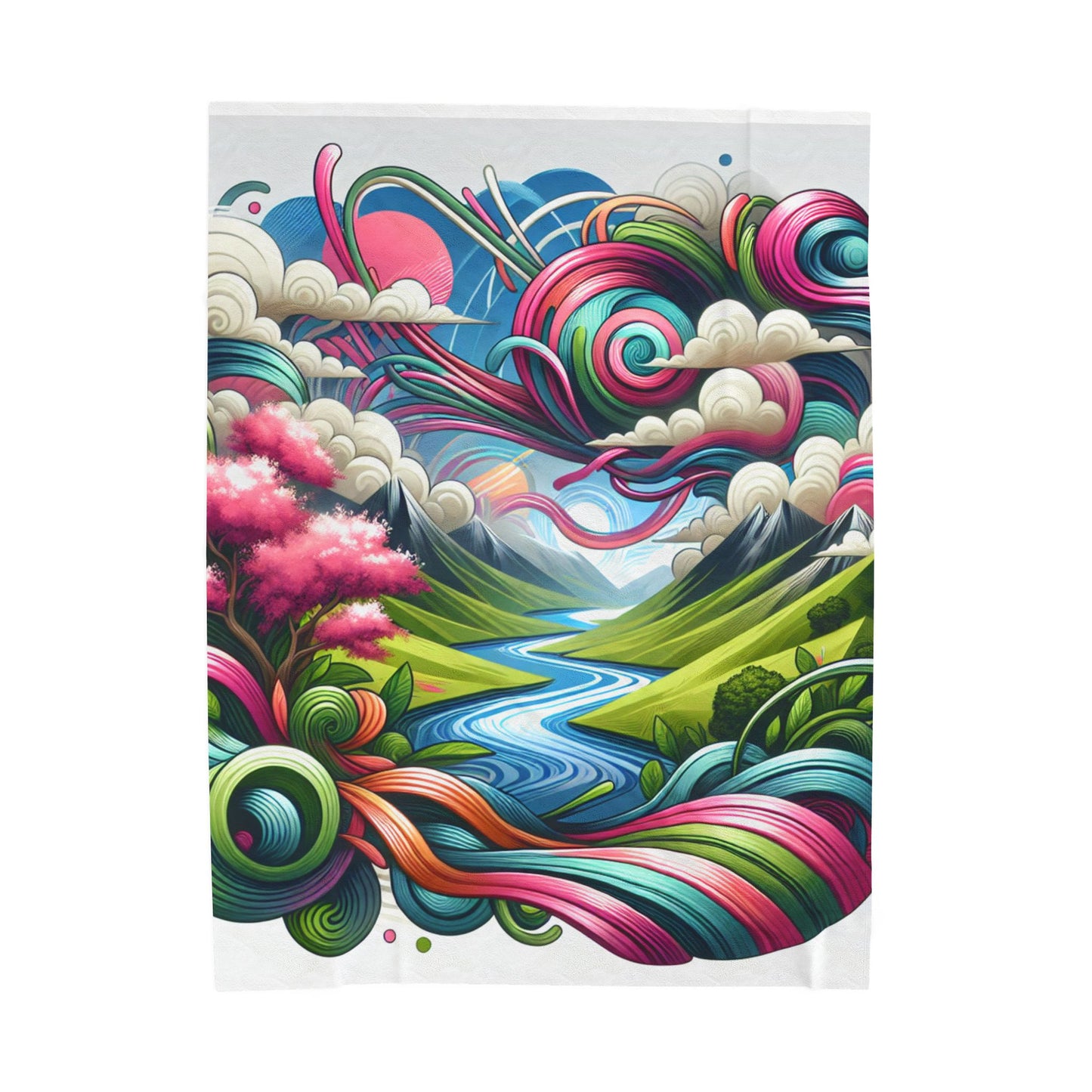 Enchanted River Odyssey - Plush Blanket