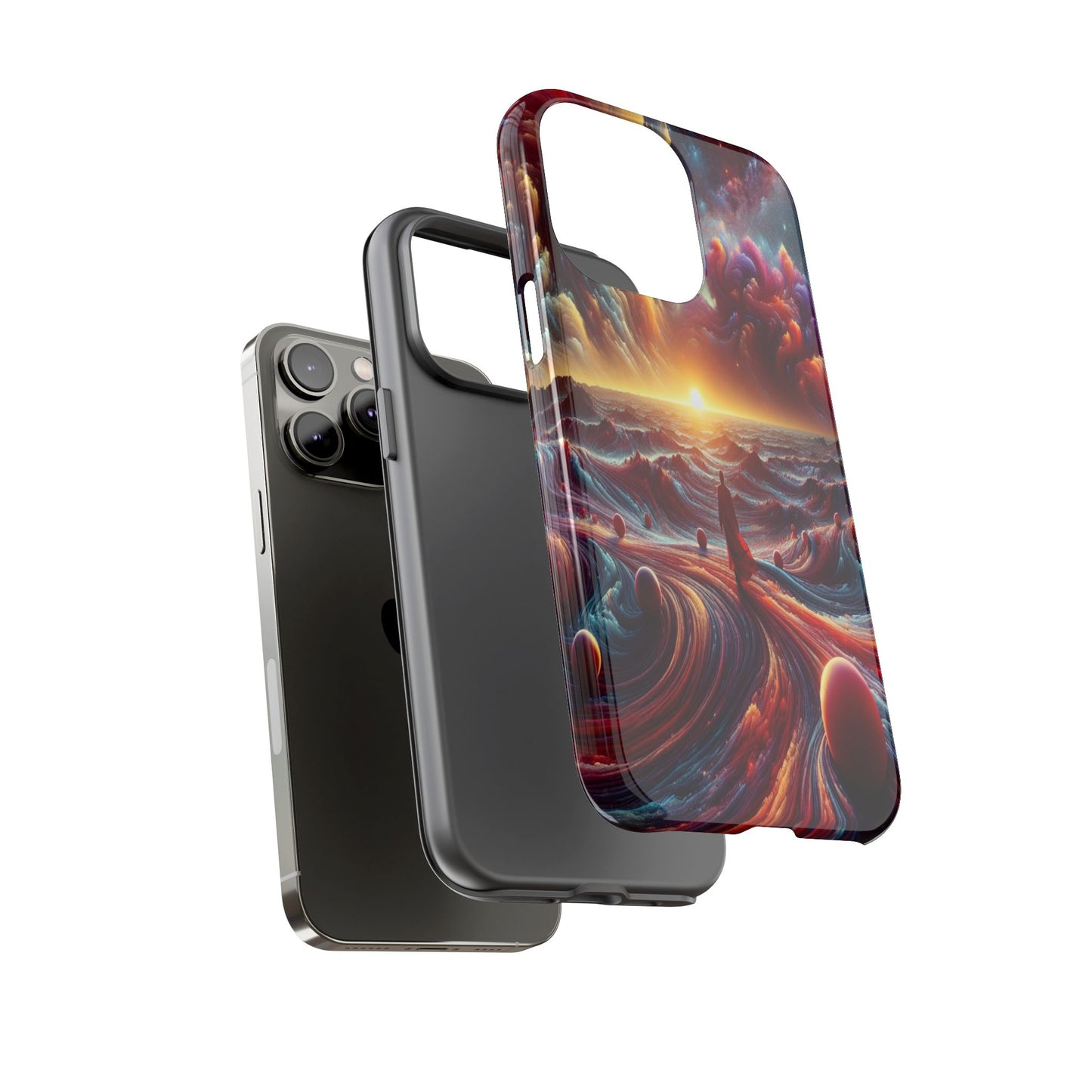Journey Through Celestial Waves - Phone Case