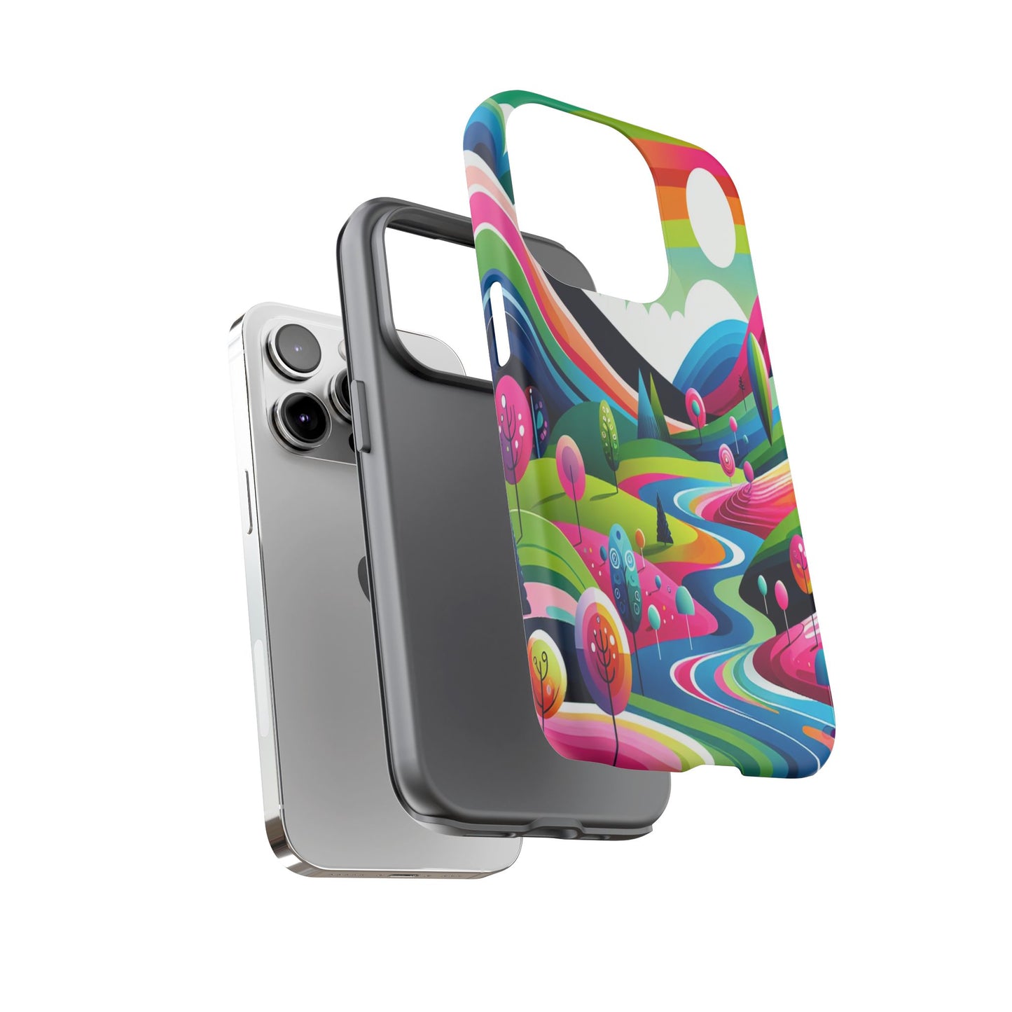 Colorful Landscape Journey - Phone Case