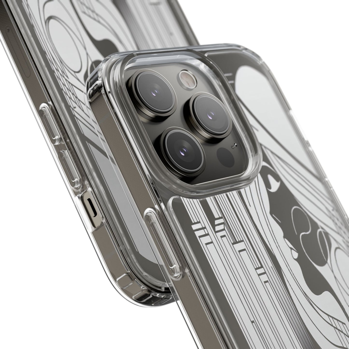 Transparent Silhouette of a Modern Vision Iphone Case Compatible With Iphone 16 15 14 - Clear Phone Cover