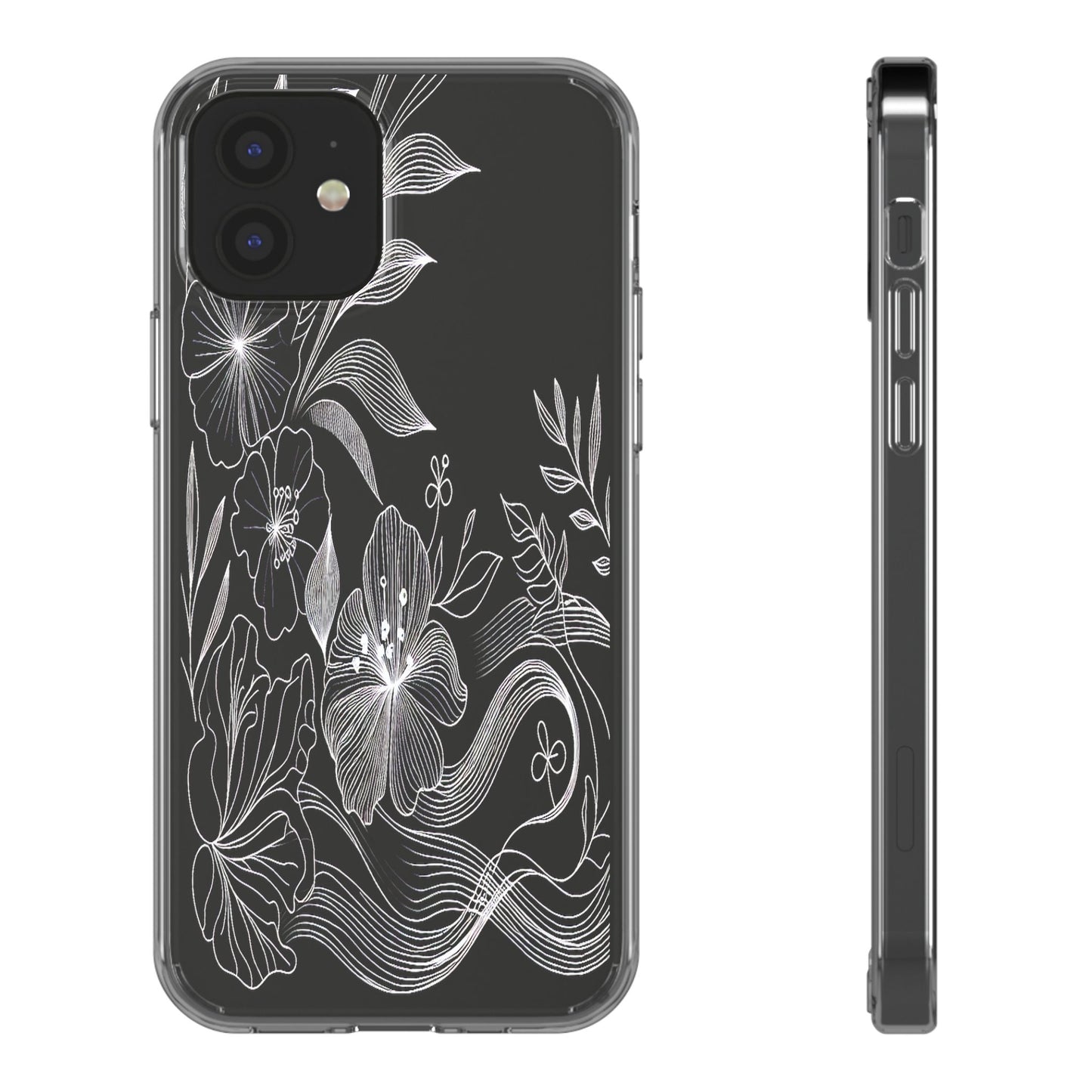 Transparent Petals in Motion Iphone Case Compatible With Iphone 16 15 14 - Clear Phone Cover