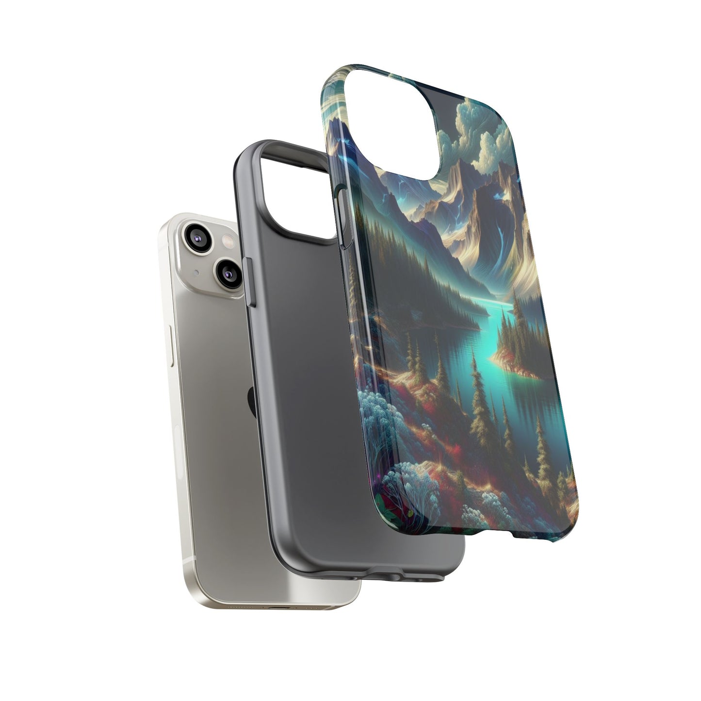 Custom ProtectiveMajestic Peaks and Tranquil WatersIphone Case Compatible With Iphone 16 15 14 - Phone Cover