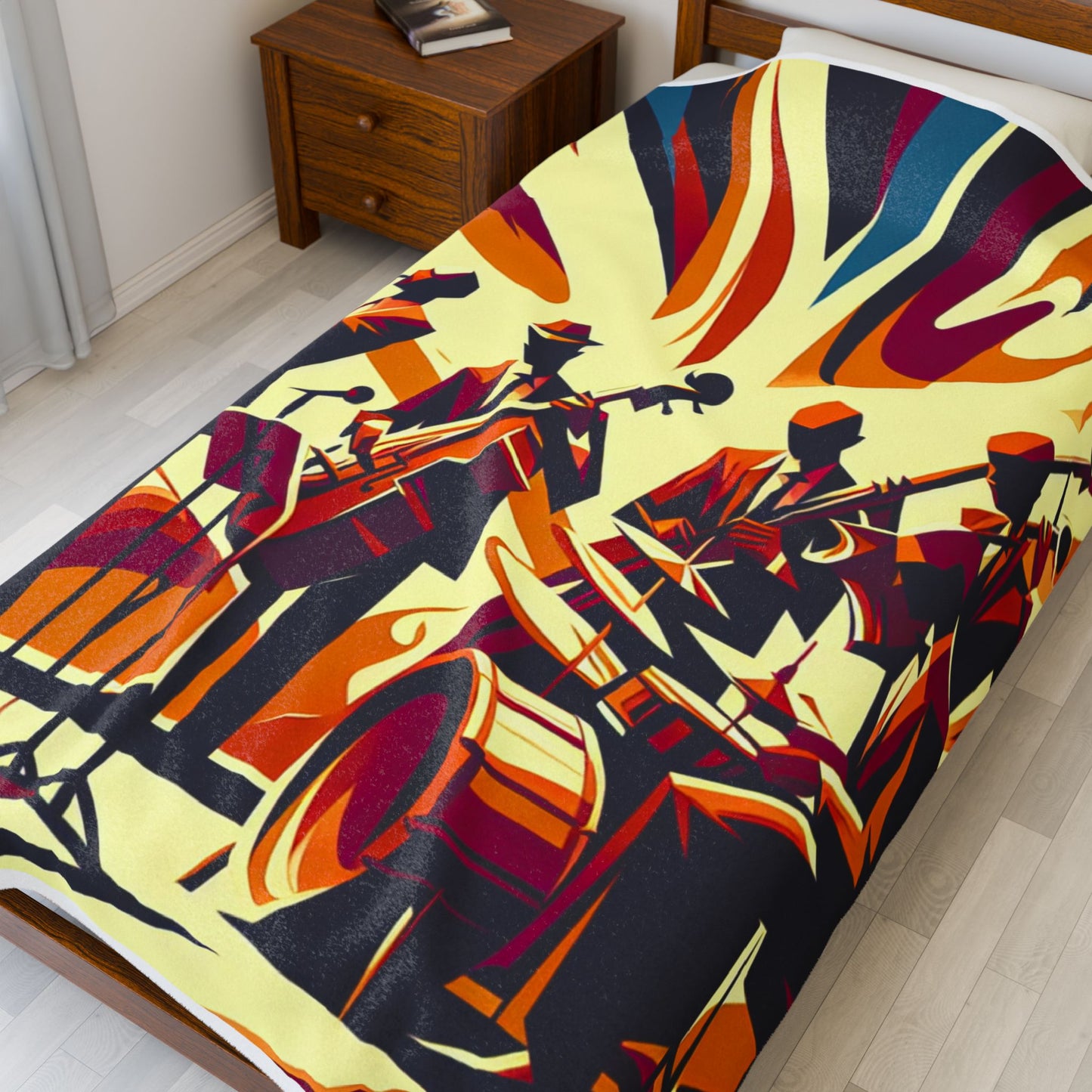 Jazz Ensemble in Motion - Plush Blanket