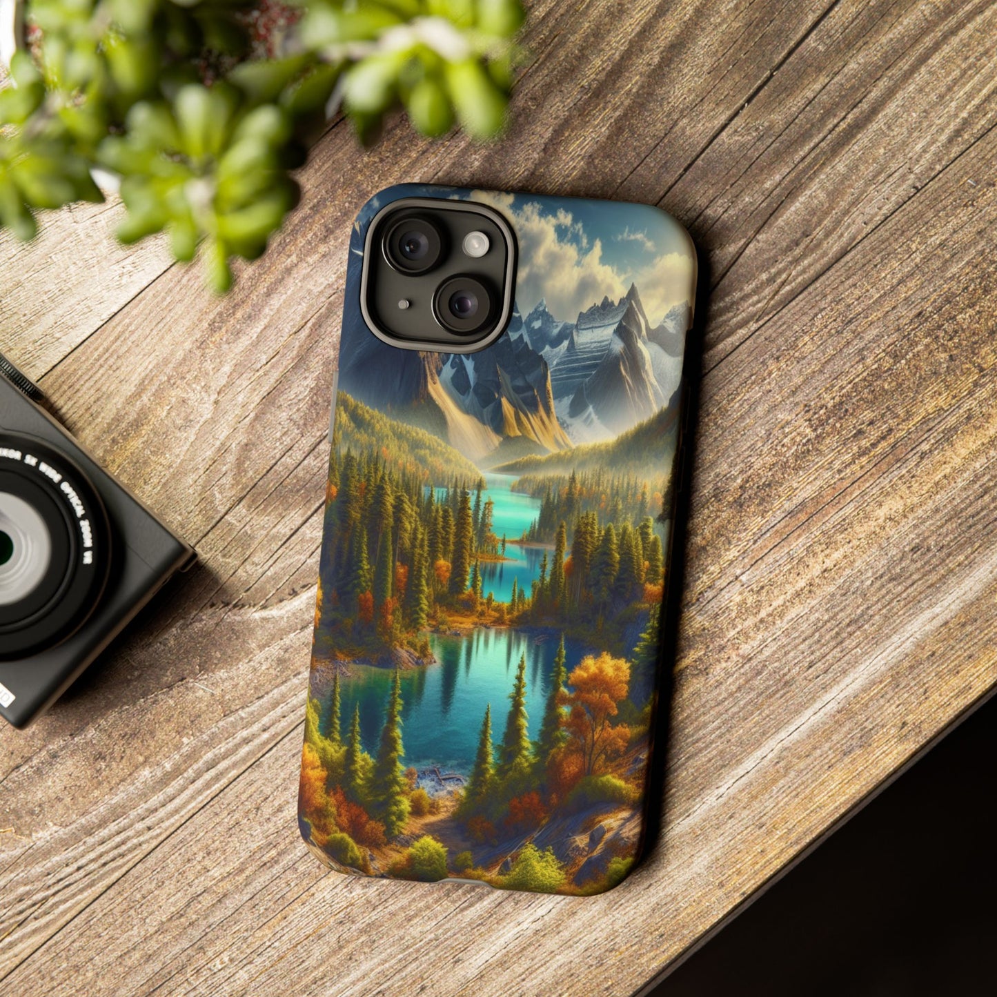 Radiant Peaks and Tranquil Waters - Phone Case
