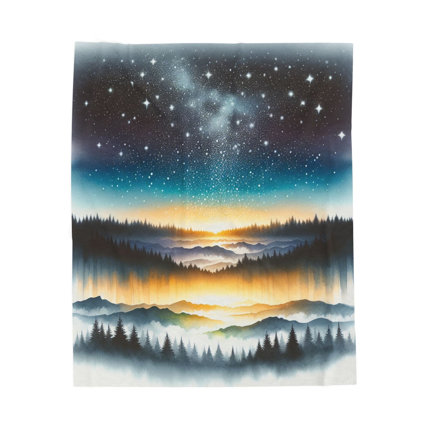 Starlit Mystique Vista - Plush Blanket