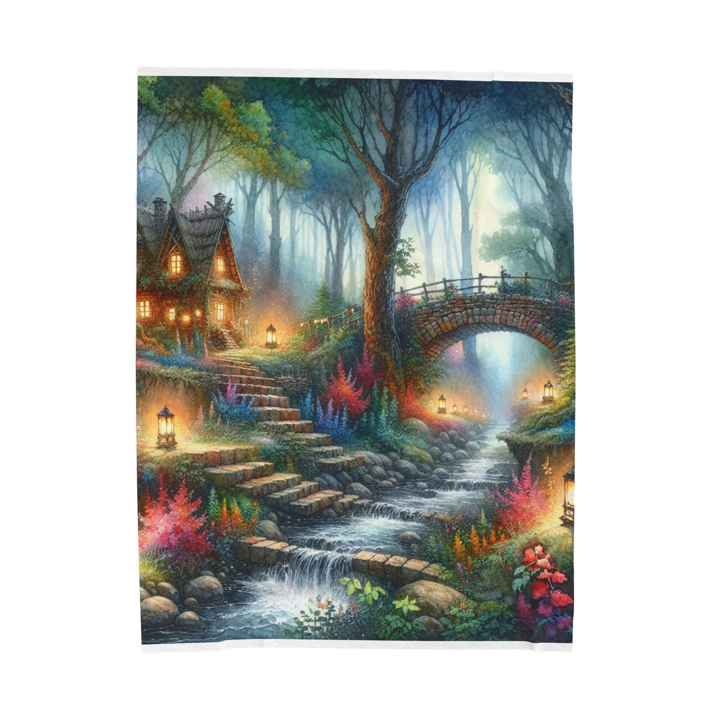 Hidden Enclave in the Woods - Plush Blanket
