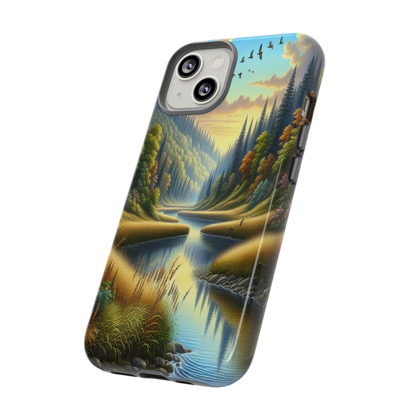 ProtectiveTranquil Riverside EscapeIphone Case Compatible With Iphone 16 15 14 - Phone Cover
