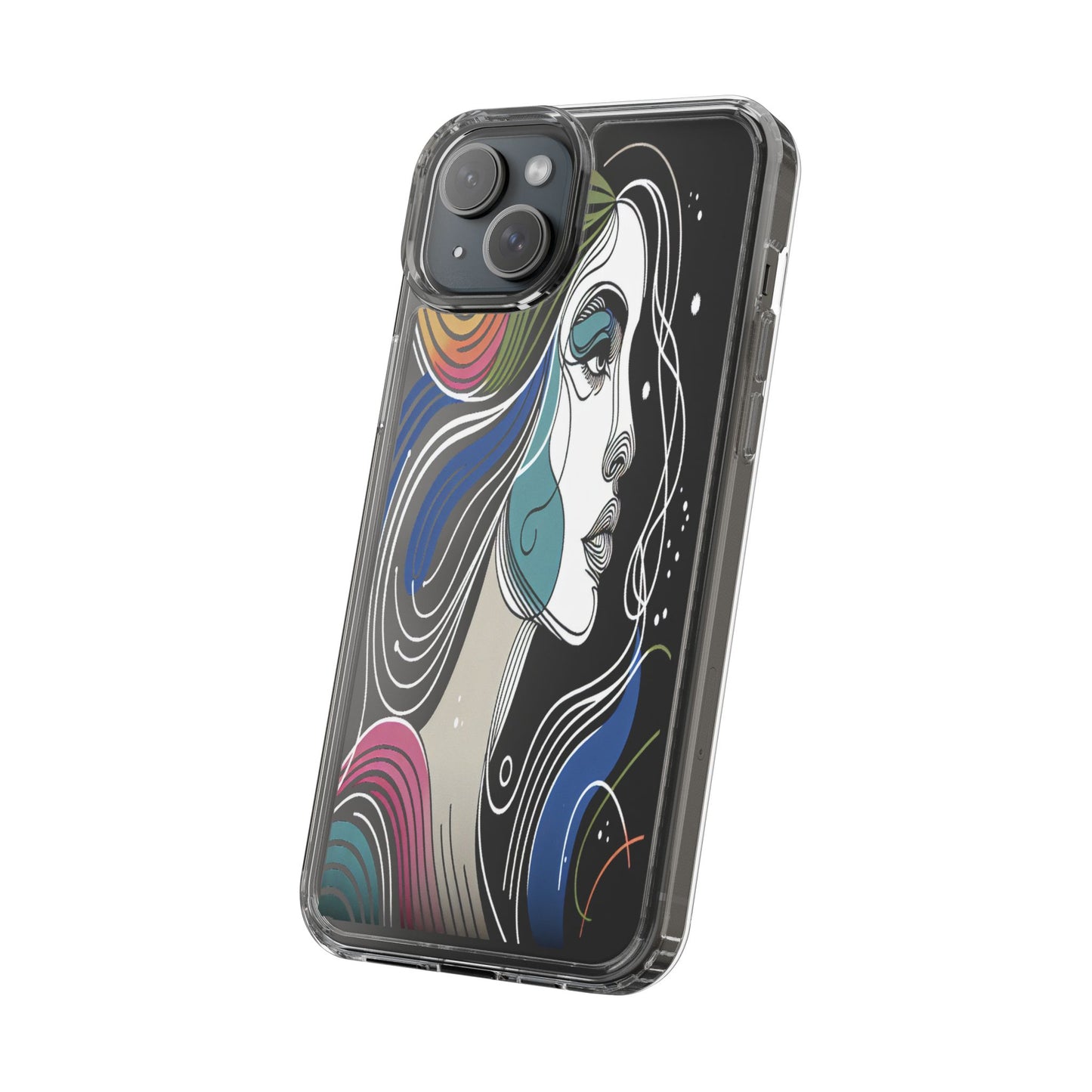 Transparent Portrait of Imagination Iphone Case Compatible With Iphone 16 15 14 - Clear Phone Cover