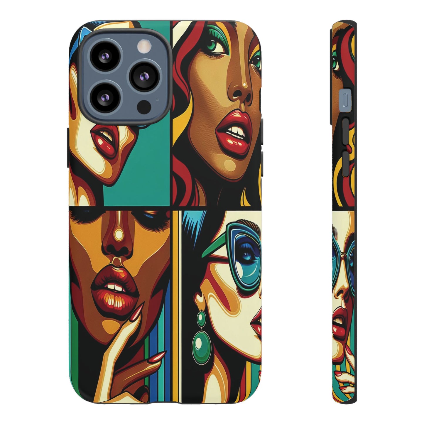 Protective Pop Art Expressions Iphone Case Compatible With Iphone 16 15 14 - Iphone Cover