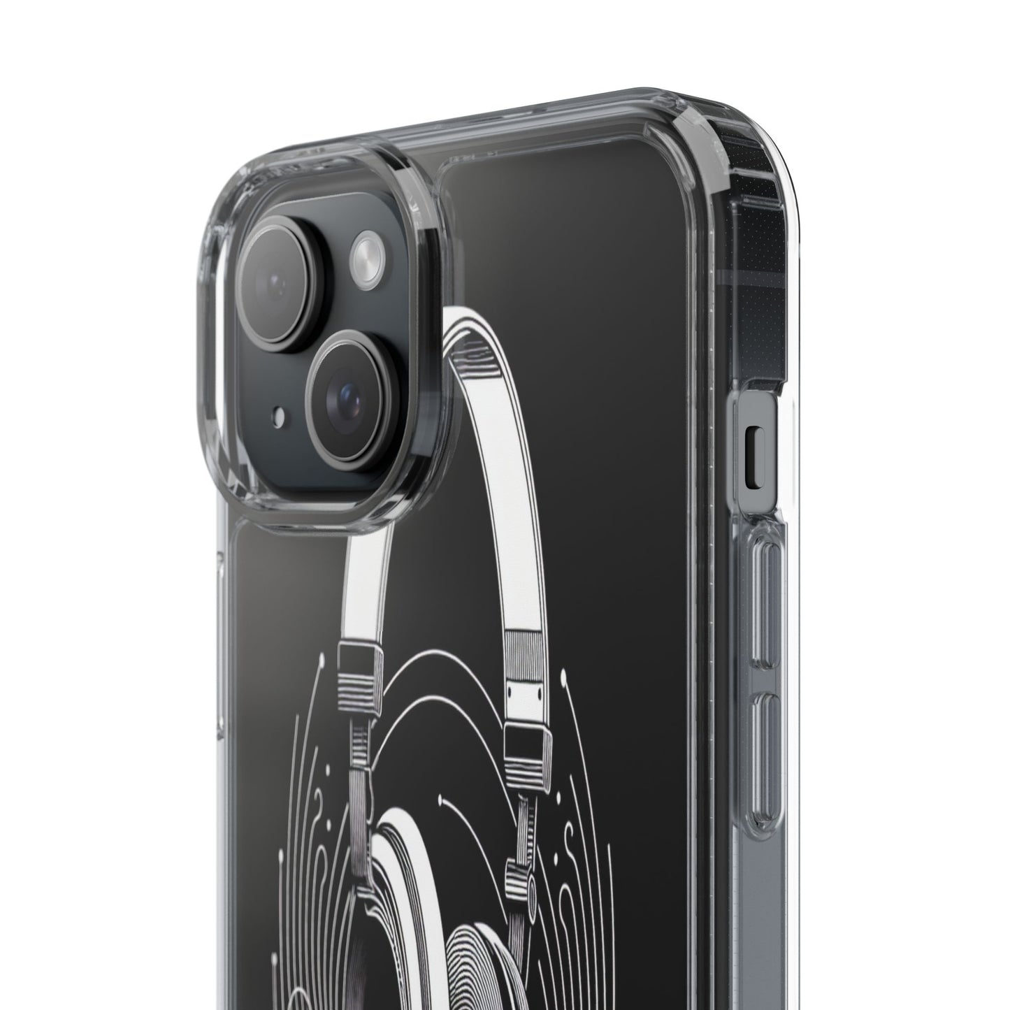 Transparent Sound Waves Unleashed Iphone Case Compatible With Iphone 16 15 14 - Clear Phone Cover