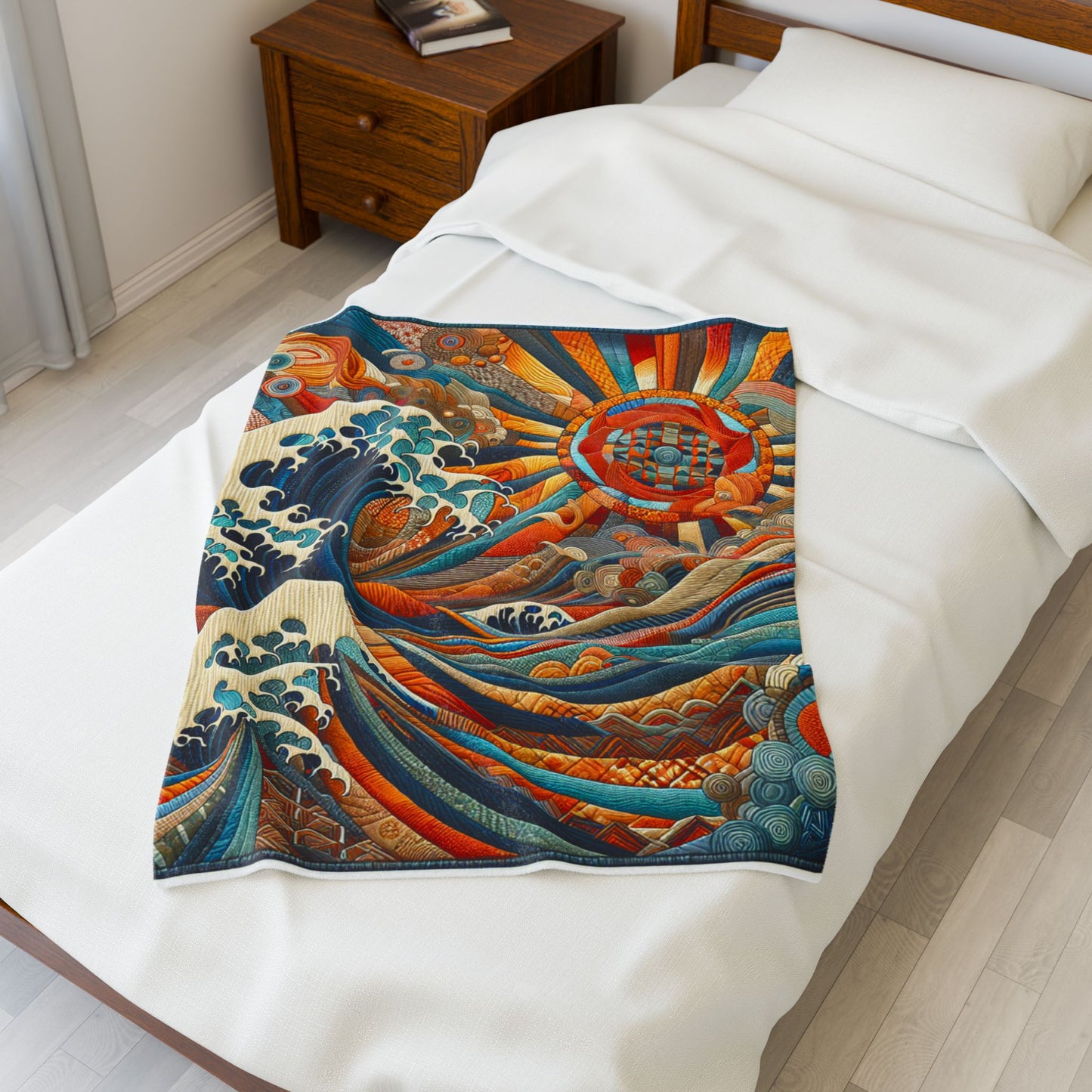 Oceanic Tapestry Unveiled - Plush Blanket