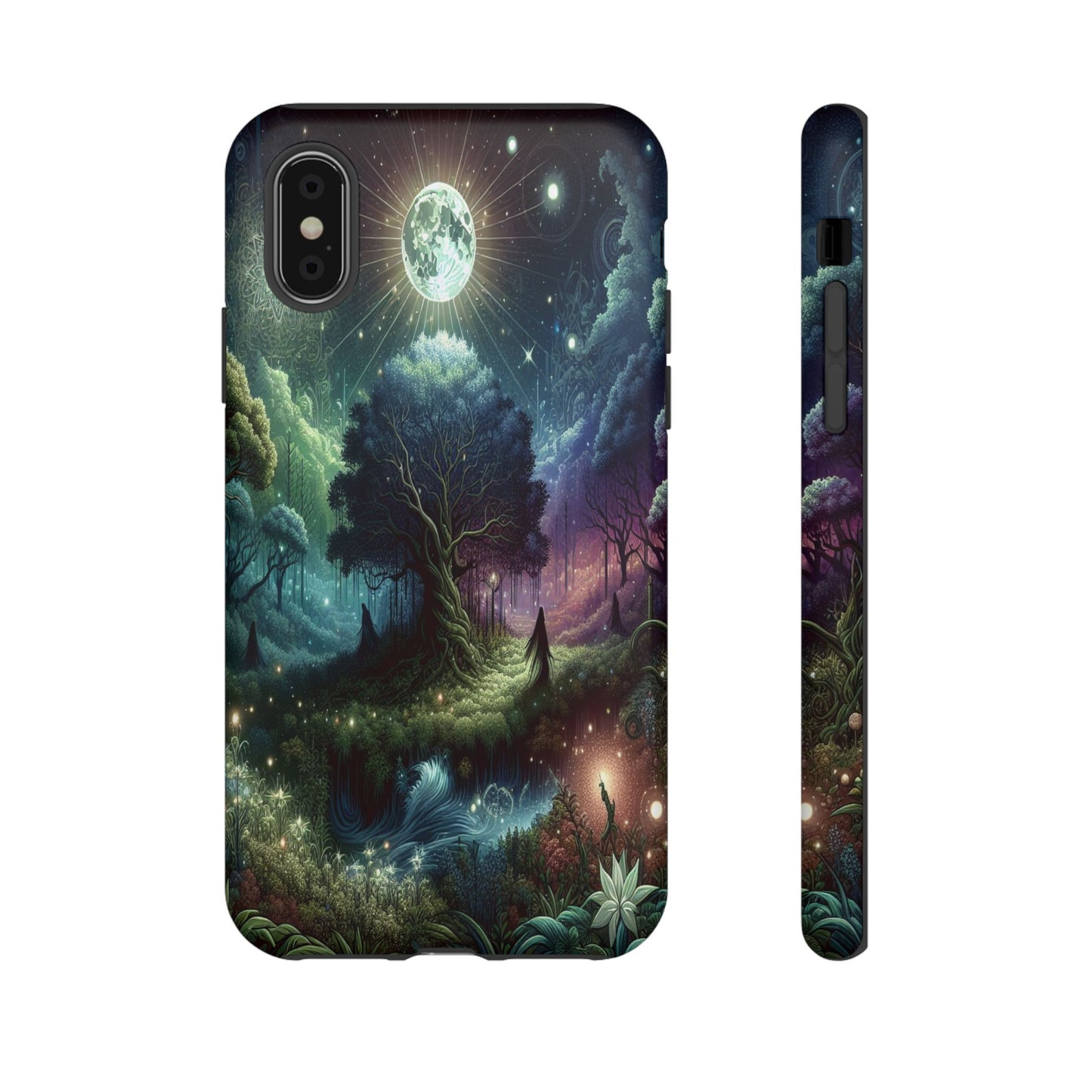 Luminous Forest Nightscape - Phone Case