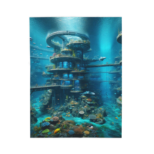 Undersea Habitat Oasis- Plush Blanket