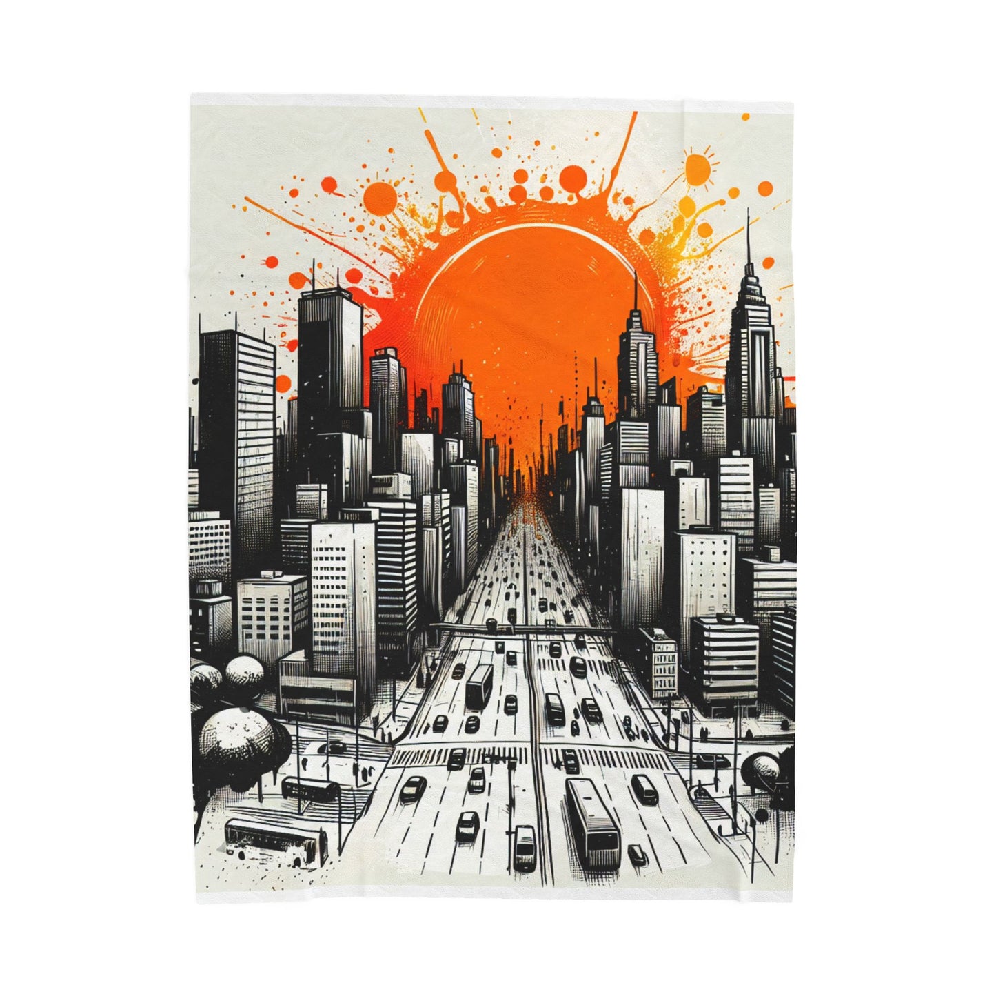 Burst of Energy in the Metropolis - Plush Blanket