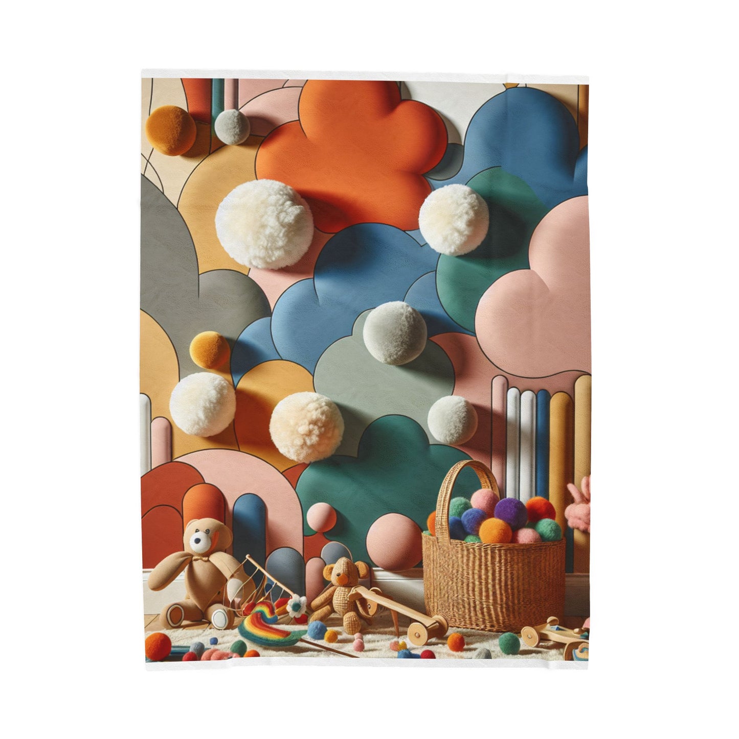 Playful Dreamworld Unveiled - Plush Blanket