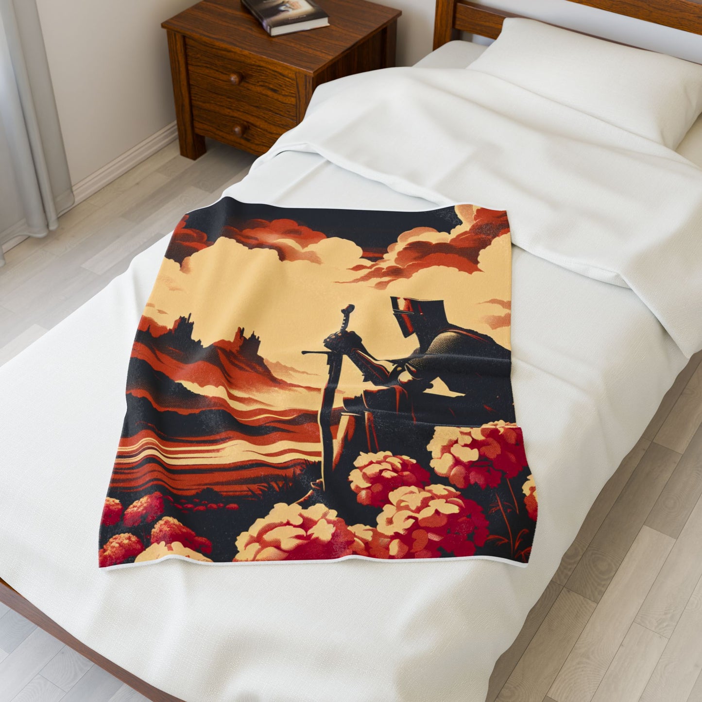Knight's Contemplation - Plush Blanket