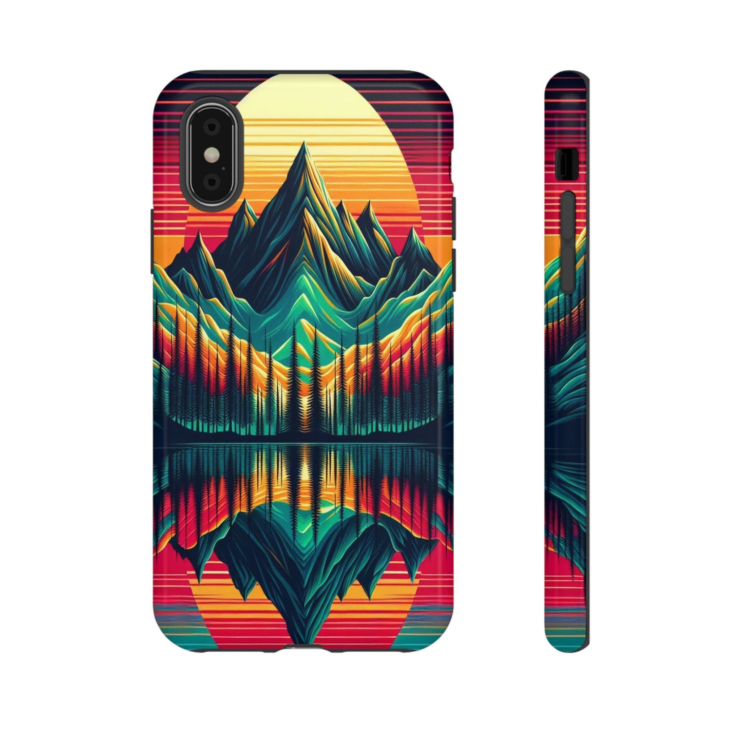 Custom ProtectiveRadiant Peaks MirrorIphone Case Compatible With Iphone 16 15 14 - Phone Cover