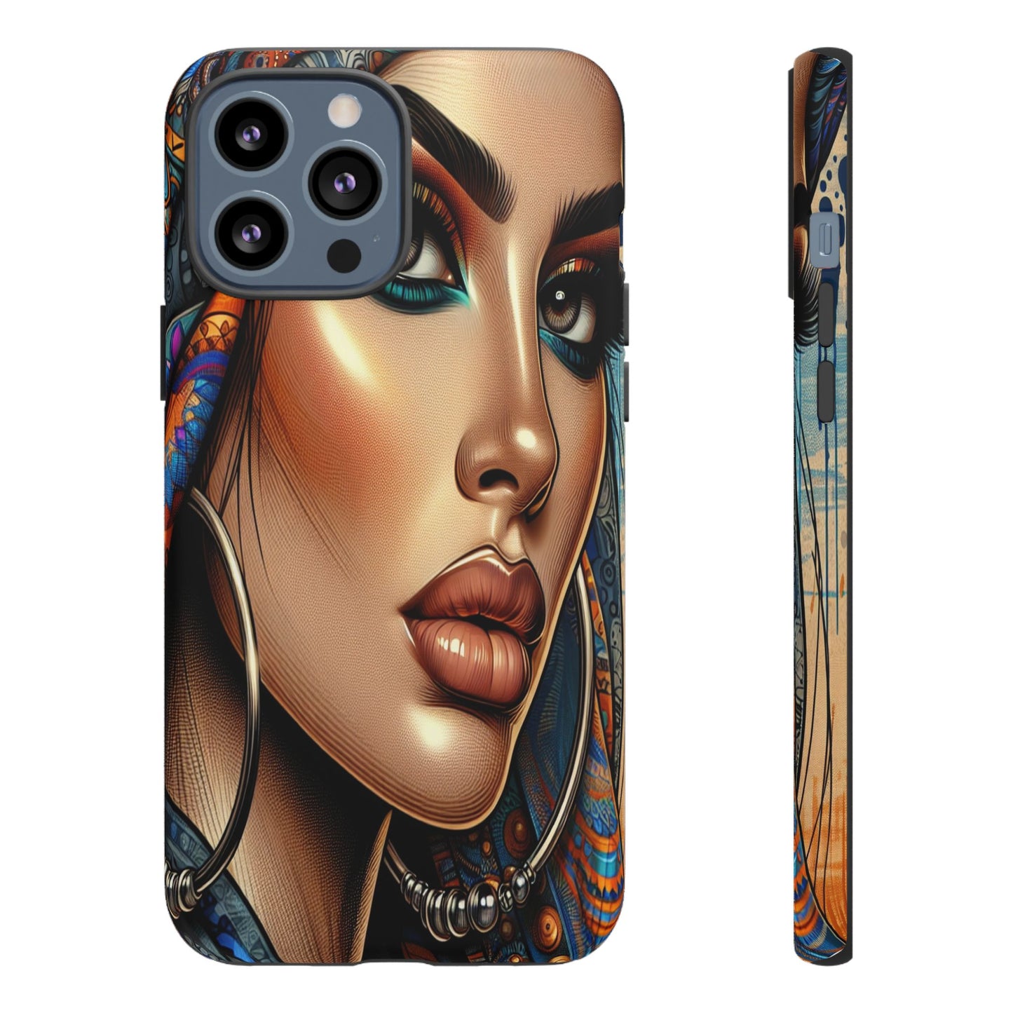 Protective Mystical Portrait in Patterns Iphone Case Compatible With Iphone 16 15 14 - Phone Cover