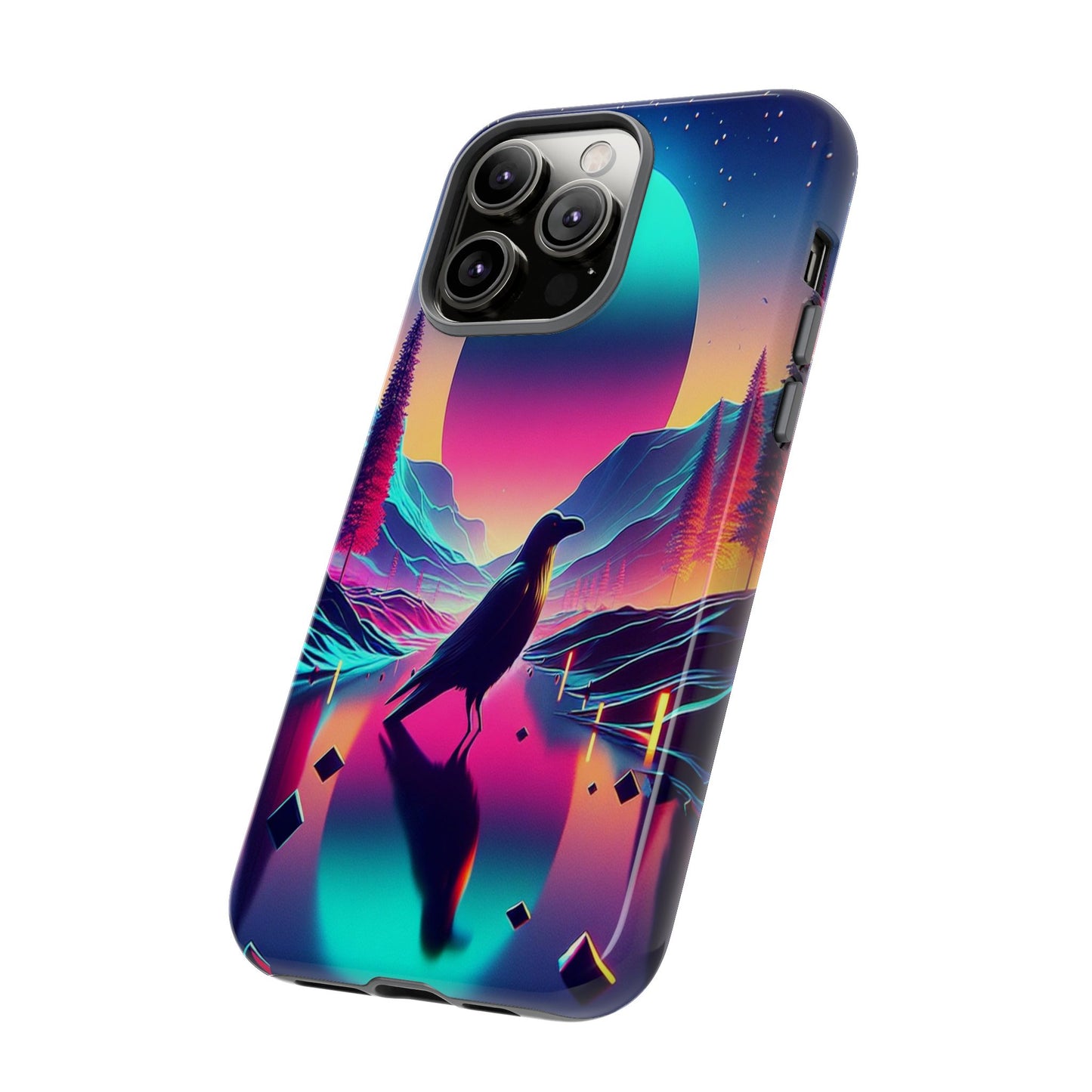 Celestial Horizon with Raven - Phone Case
