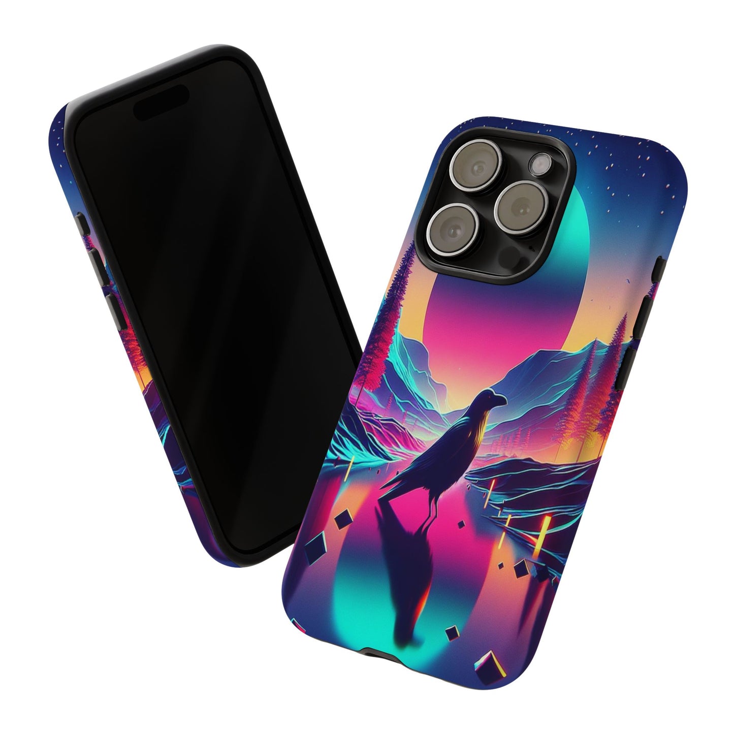 Celestial Horizon with Raven - Phone Case