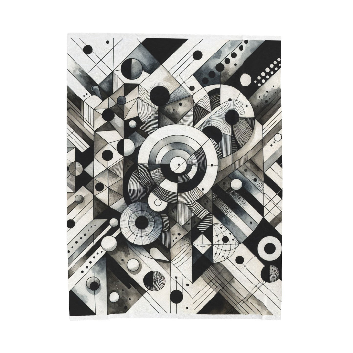 Geometric Harmony - Plush Blanket