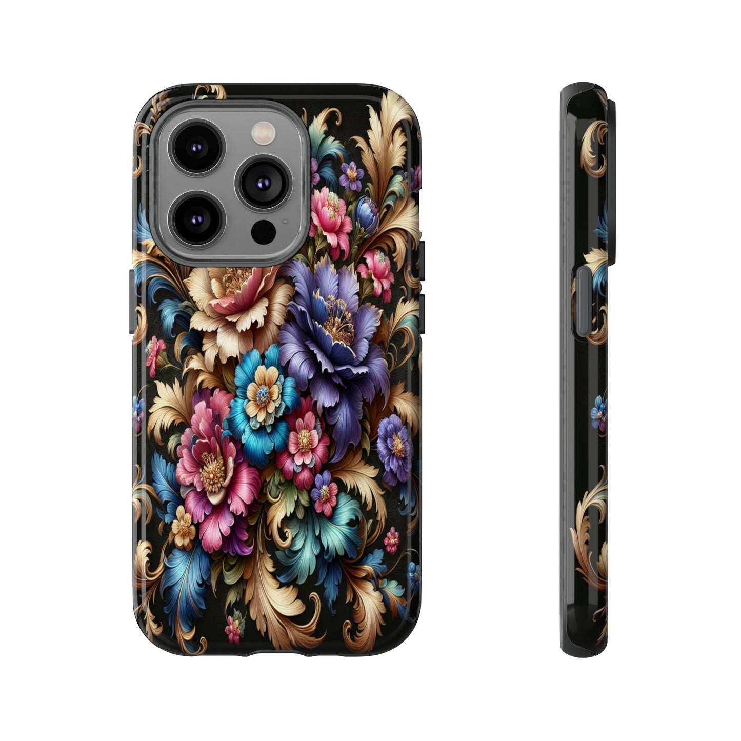 Custom ProtectiveFloral RadianceIphone Case Compatible With Iphone 16 15 14 - Phone Cover