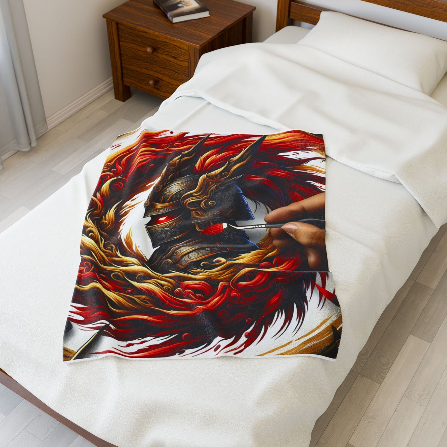 Knight's Fiery Creation - Plush Blanket