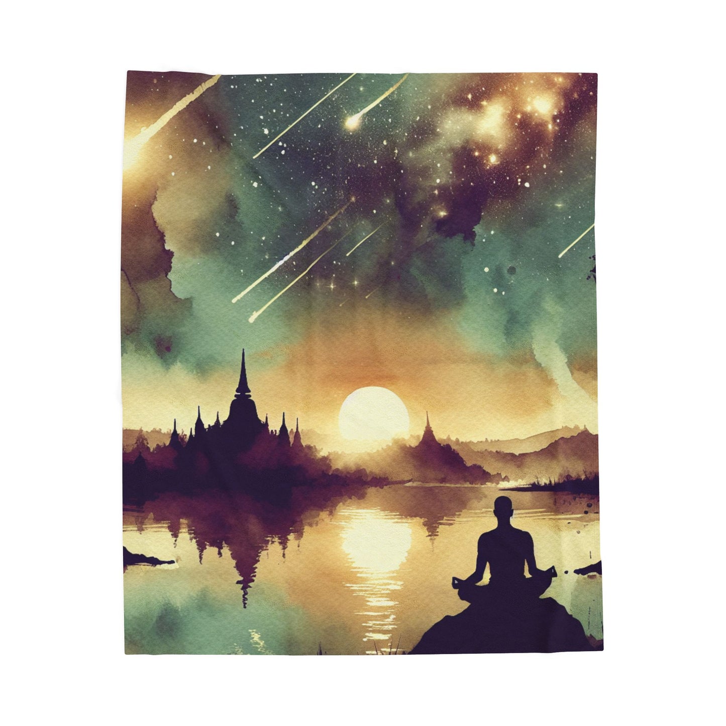 Celestial Reflections At Dusk - Plush Blanket