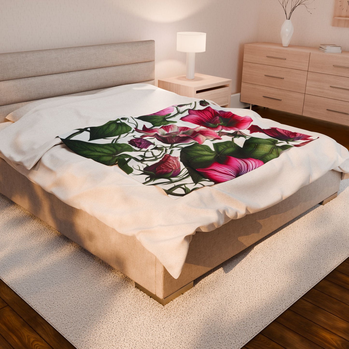 Petals and Heartstrings- Plush Blanket