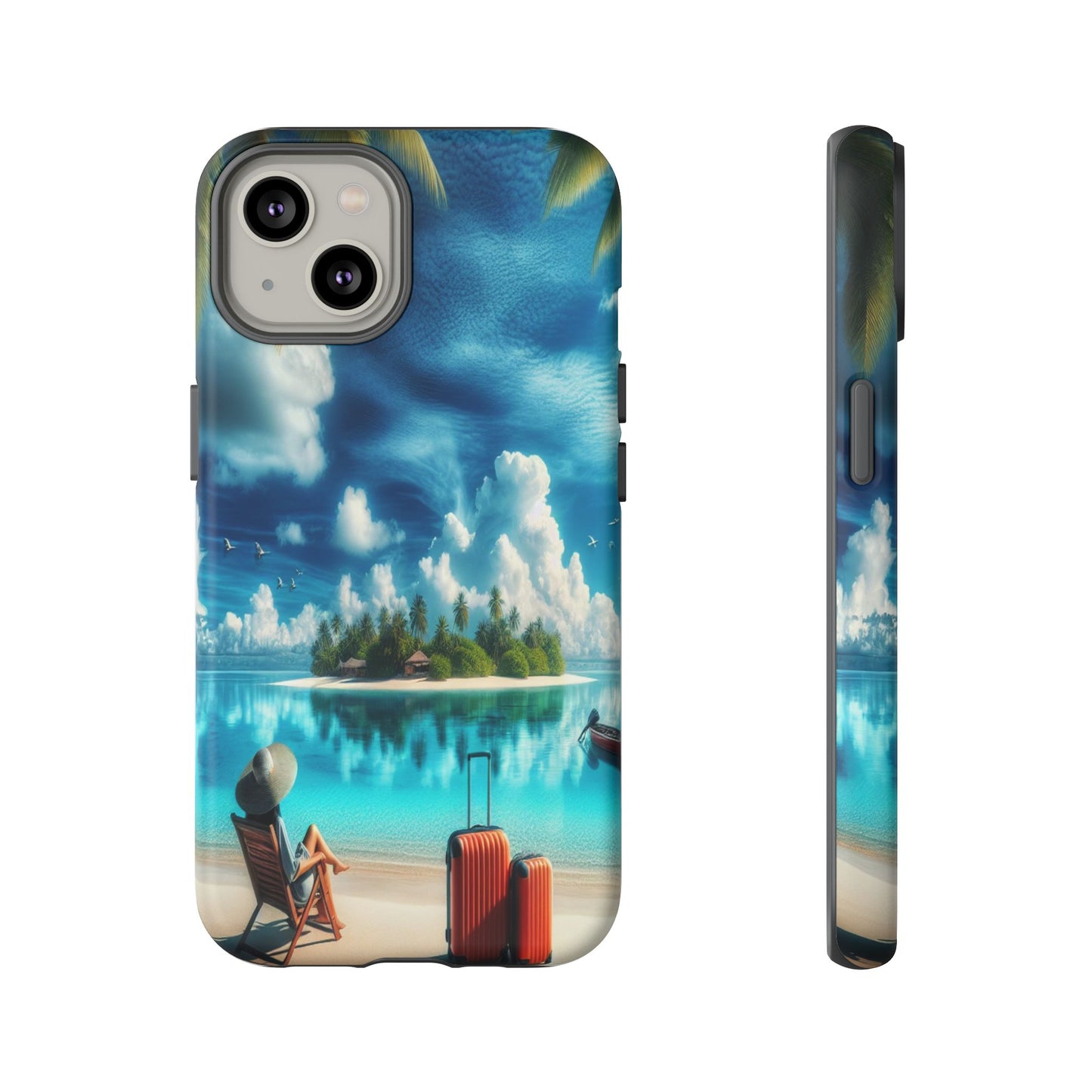Custom ProtectiveIsland Escape in ParadiseIphone Case Compatible With Iphone 16 15 14 - Phone Cover
