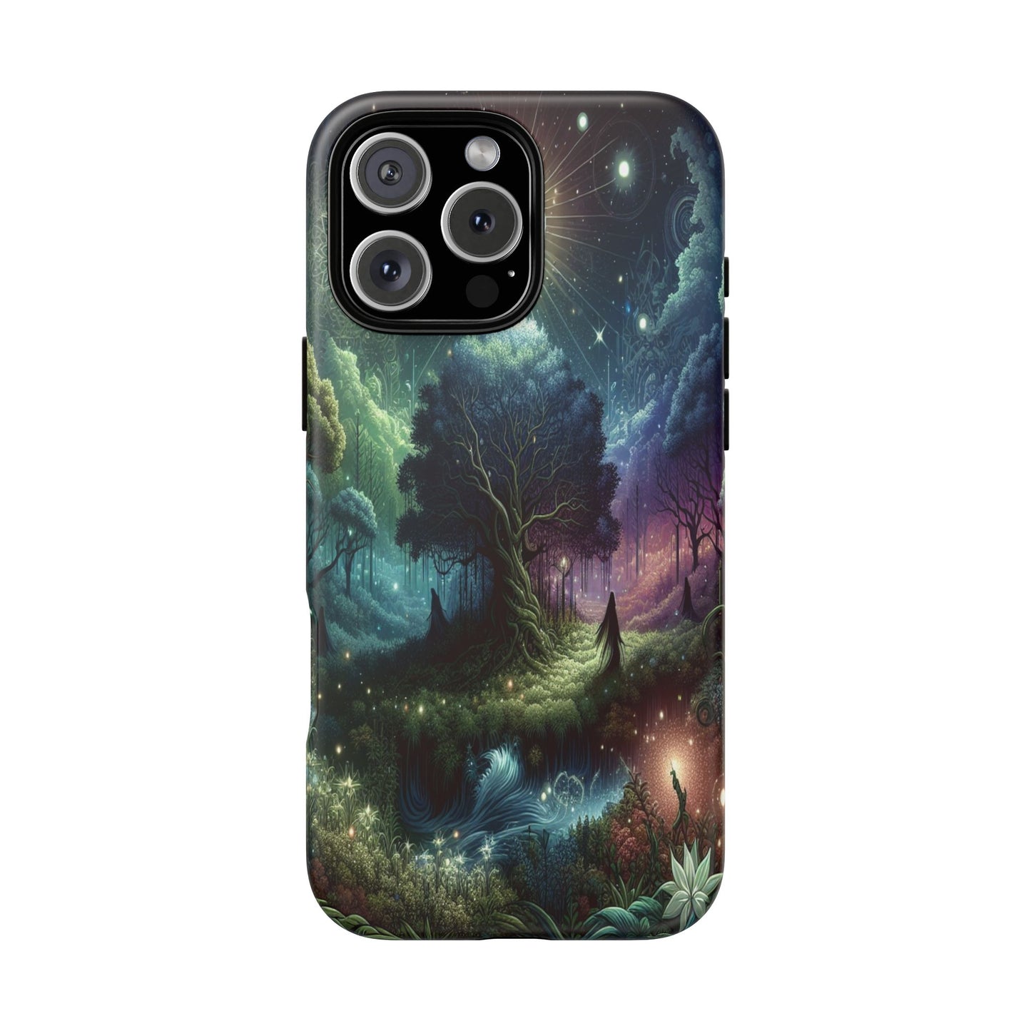 Luminous Forest Nightscape - Phone Case