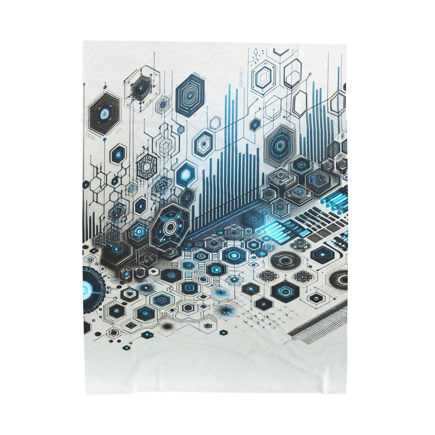 Intricate Tech Matrix - Plush Blanket