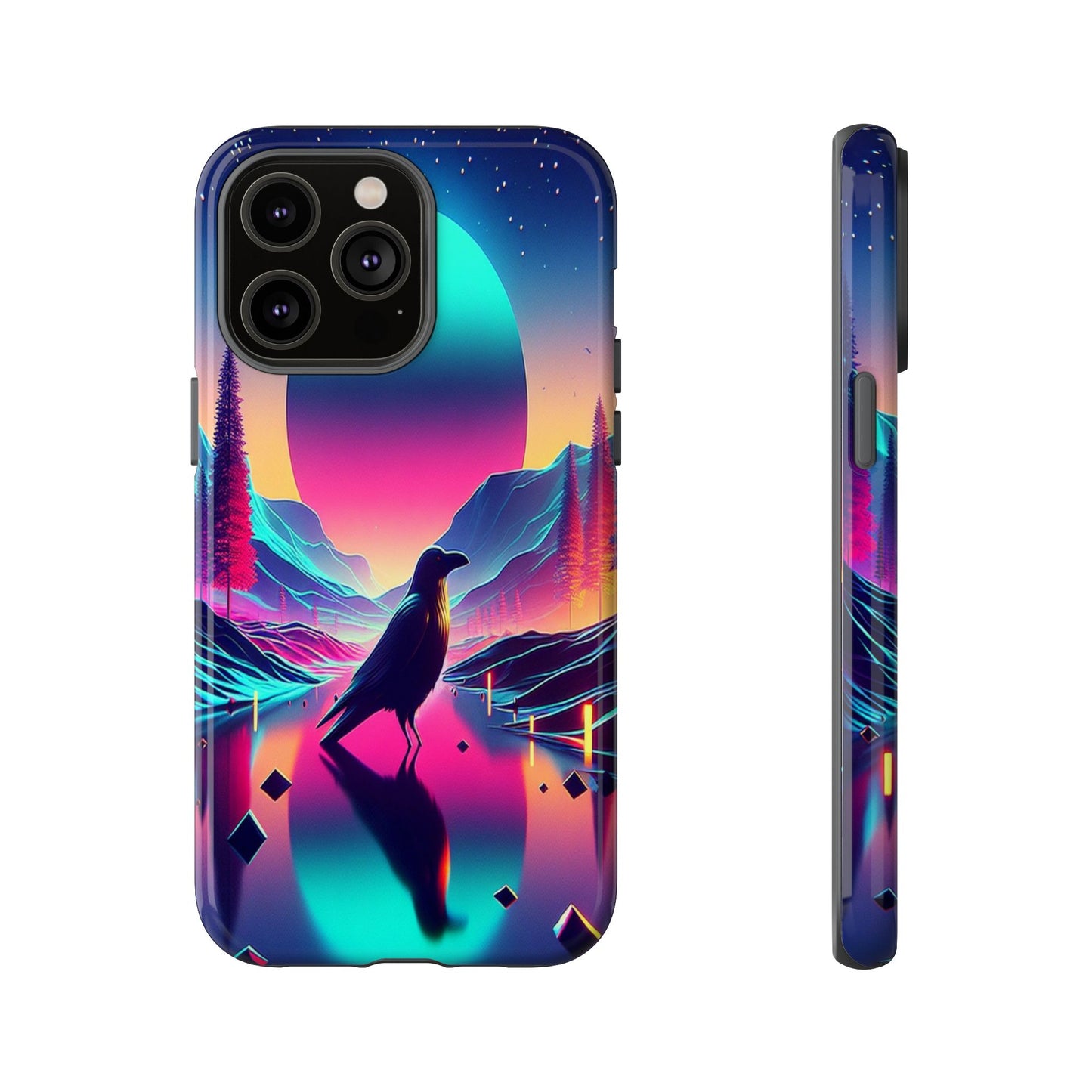 Celestial Horizon with Raven - Phone Case