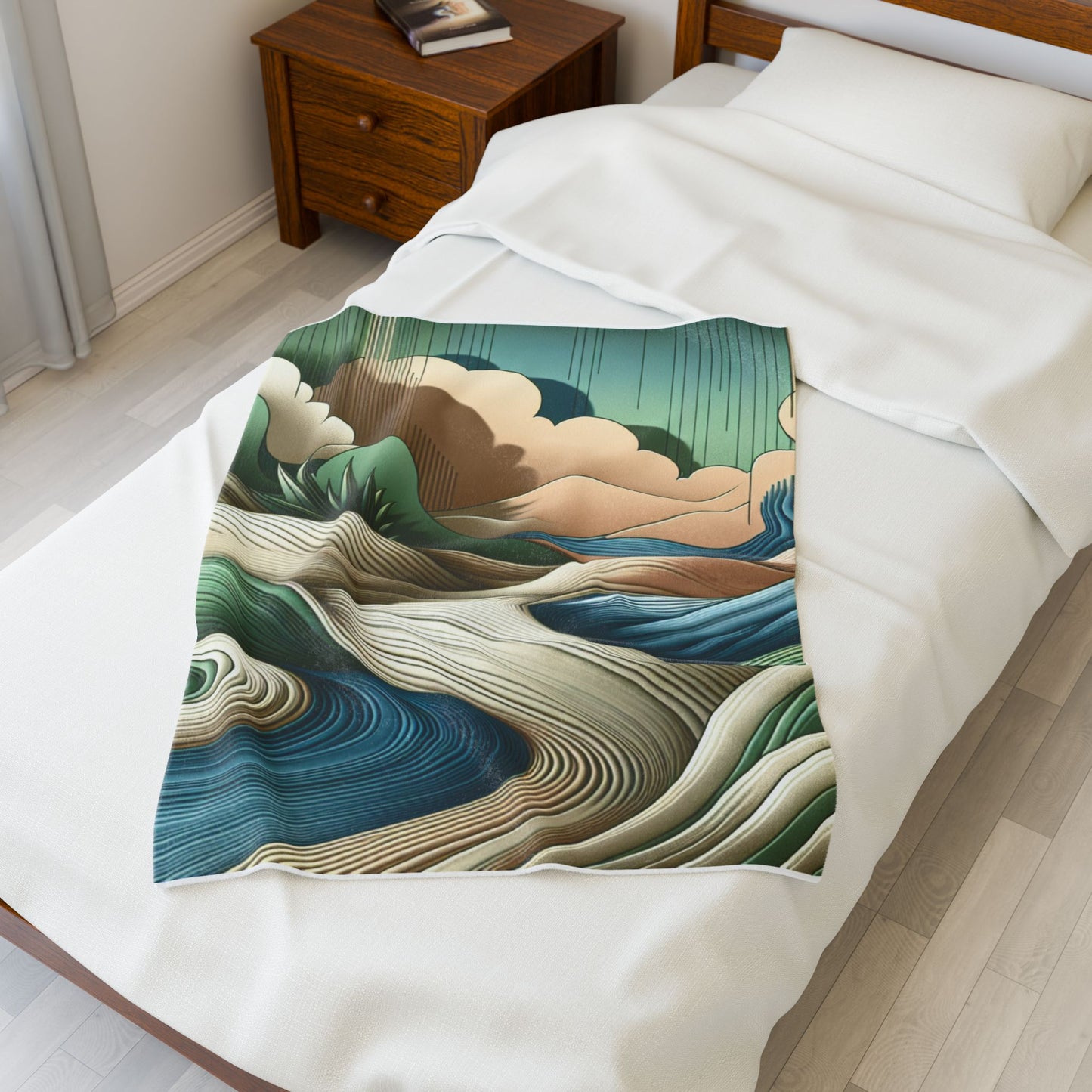 Flowing Fields - Plush Blanket