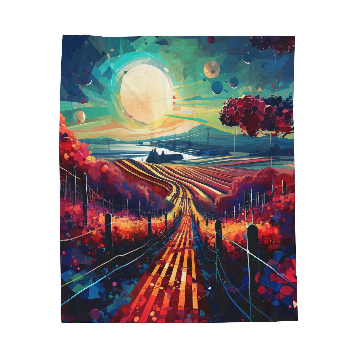 Spectral Vineyard Dreamscape- Plush Blanket