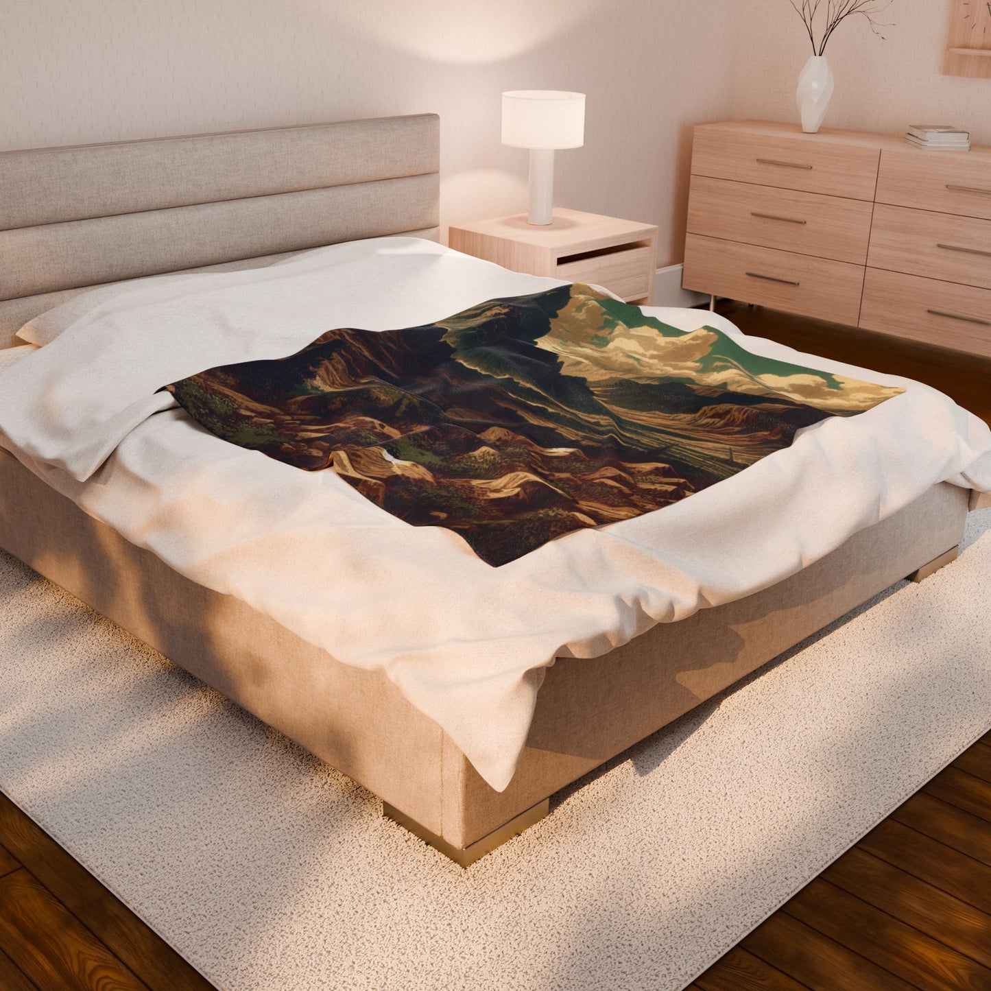 Alpine Wilderness at Dawn- Plush Blanket