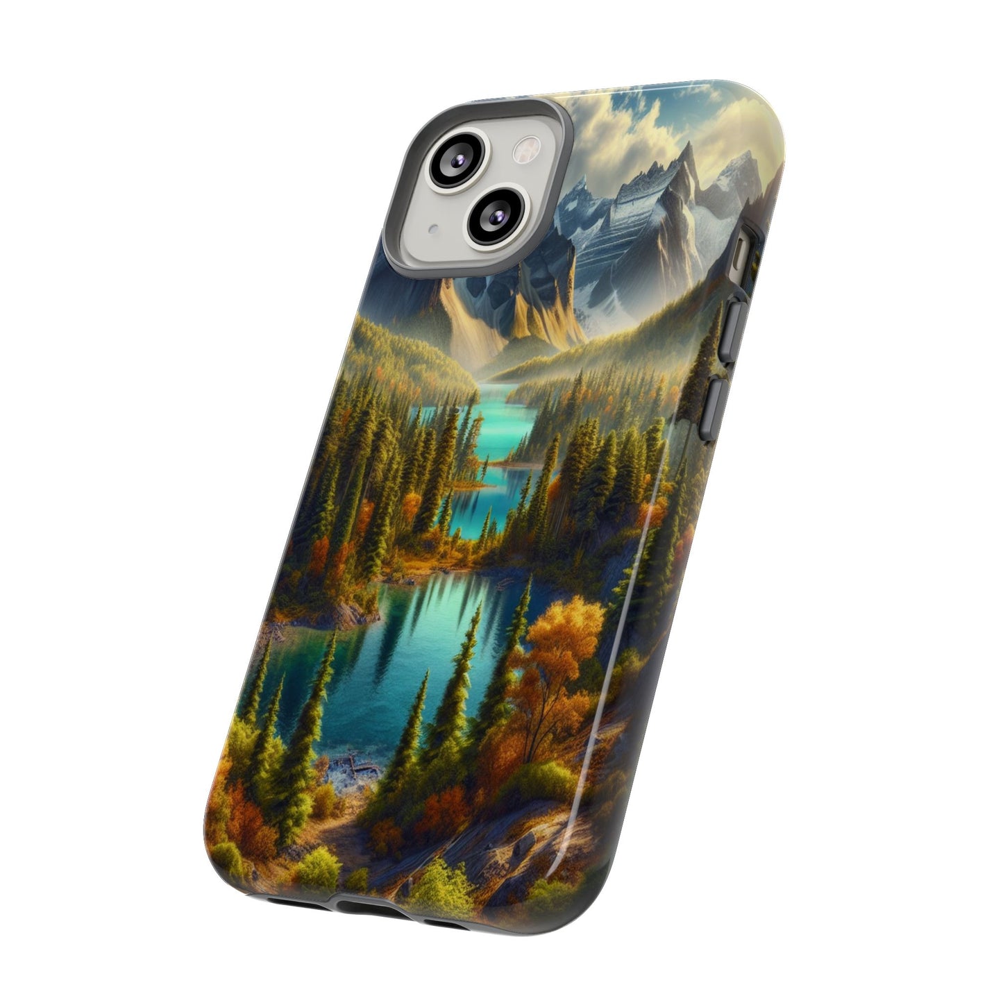 Radiant Peaks and Tranquil Waters - Phone Case