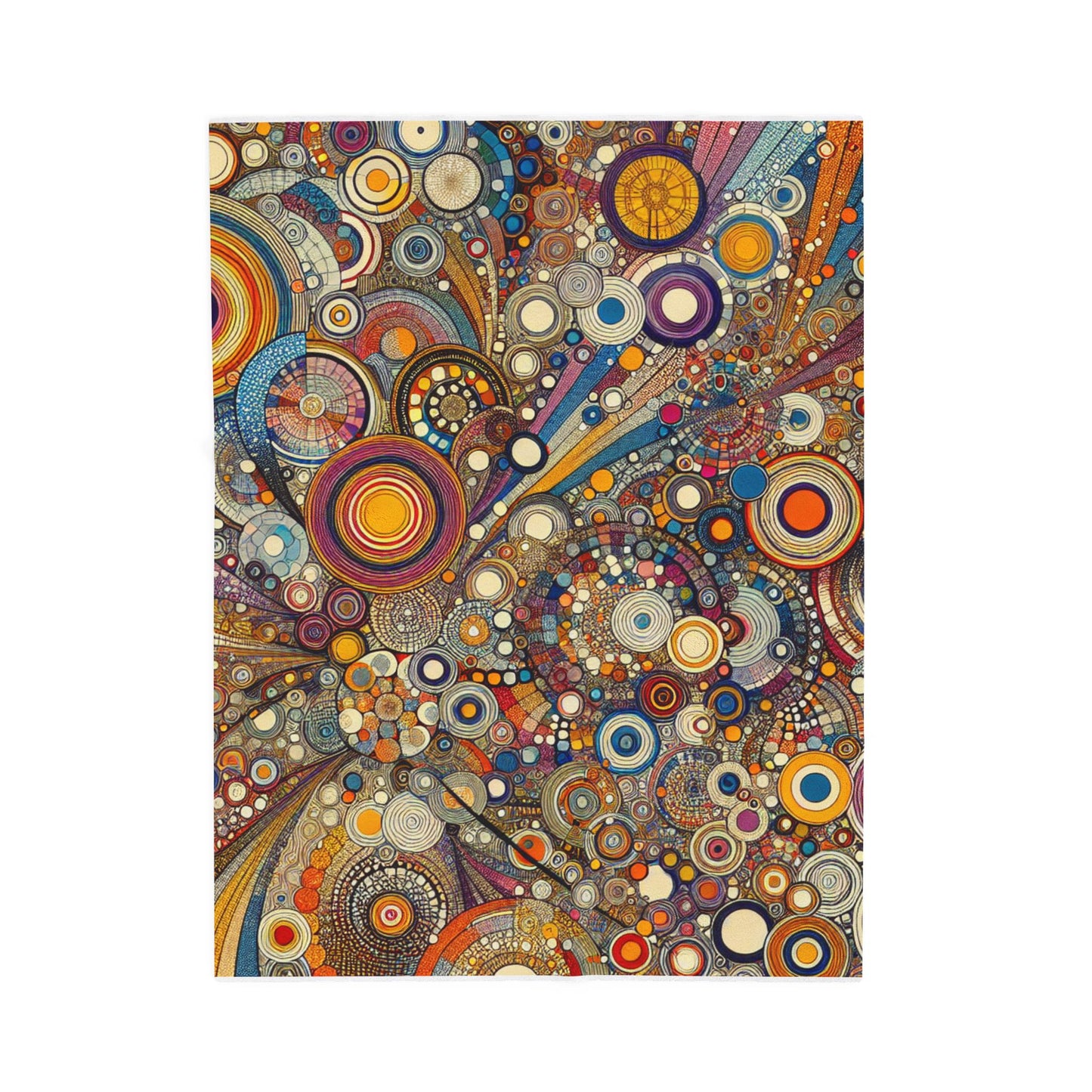 Cosmic Circles Dance - Plush Blanket