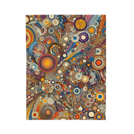 Cosmic Circles Dance - Plush Blanket