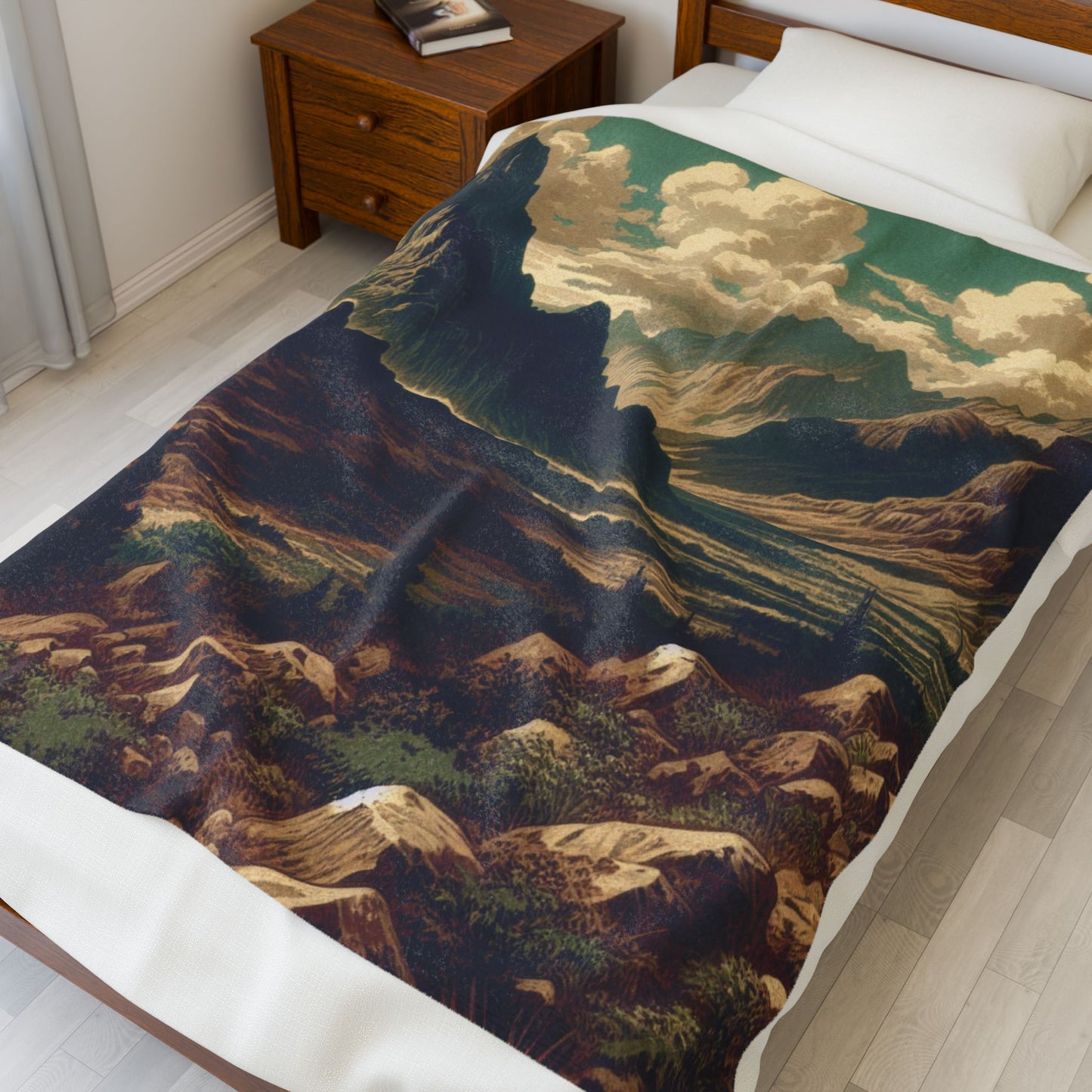 Alpine Wilderness at Dawn- Plush Blanket
