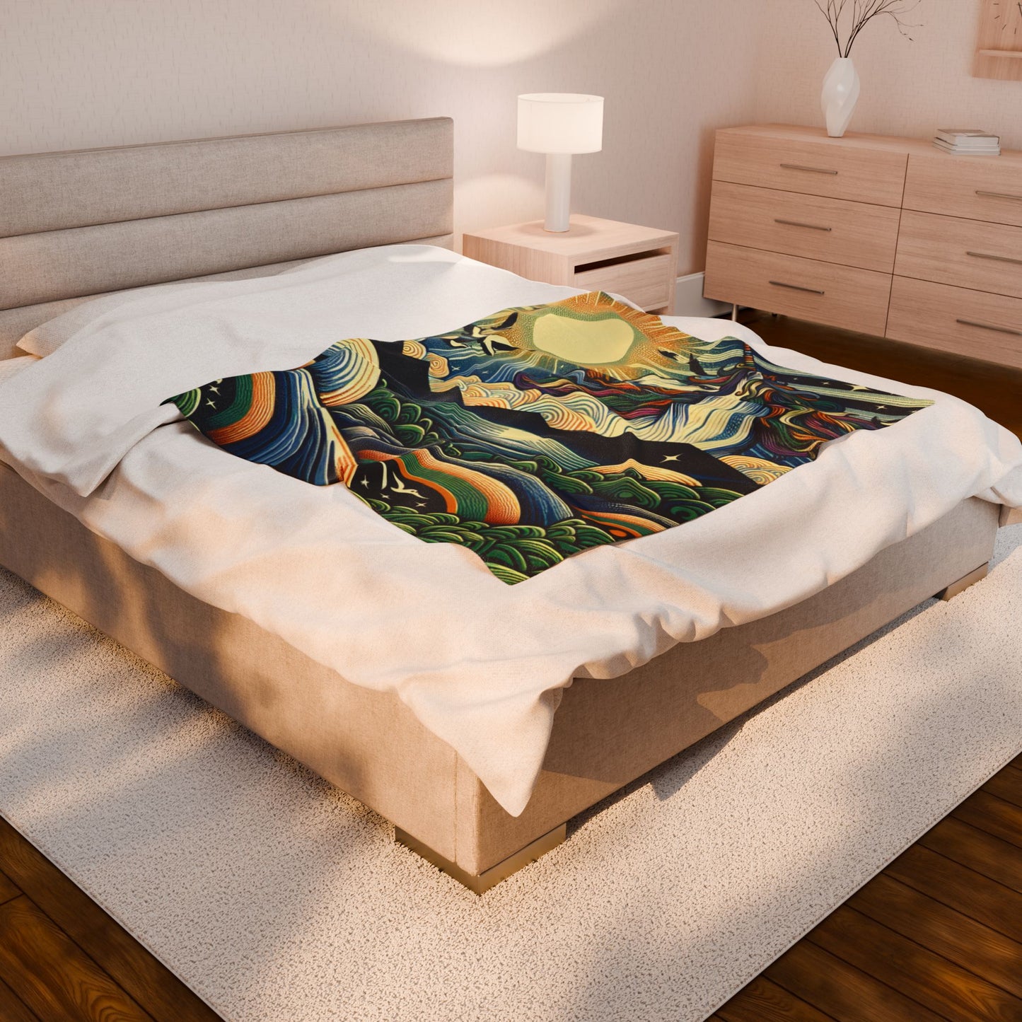 Mystical Unicorn Oasis - Plush Blanket