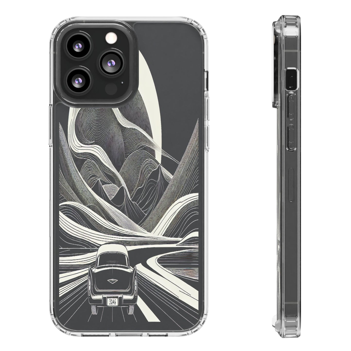 Journey Through the Curves - Clear Phone Case