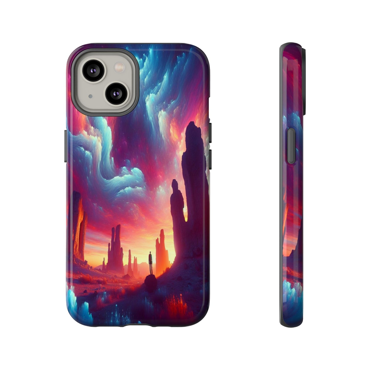 Wanderer in the Painted Sky - Phone Case