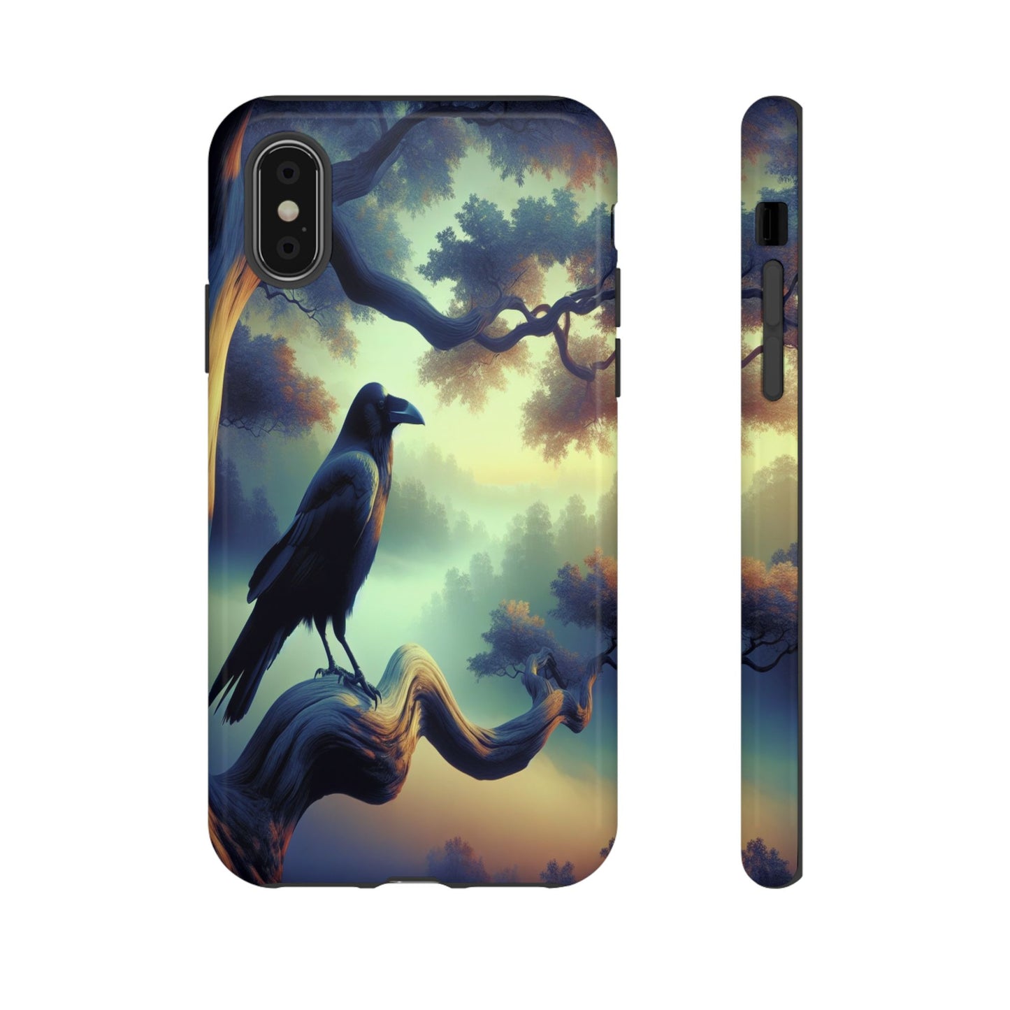 Raven in the Misty Forest - Phone Case