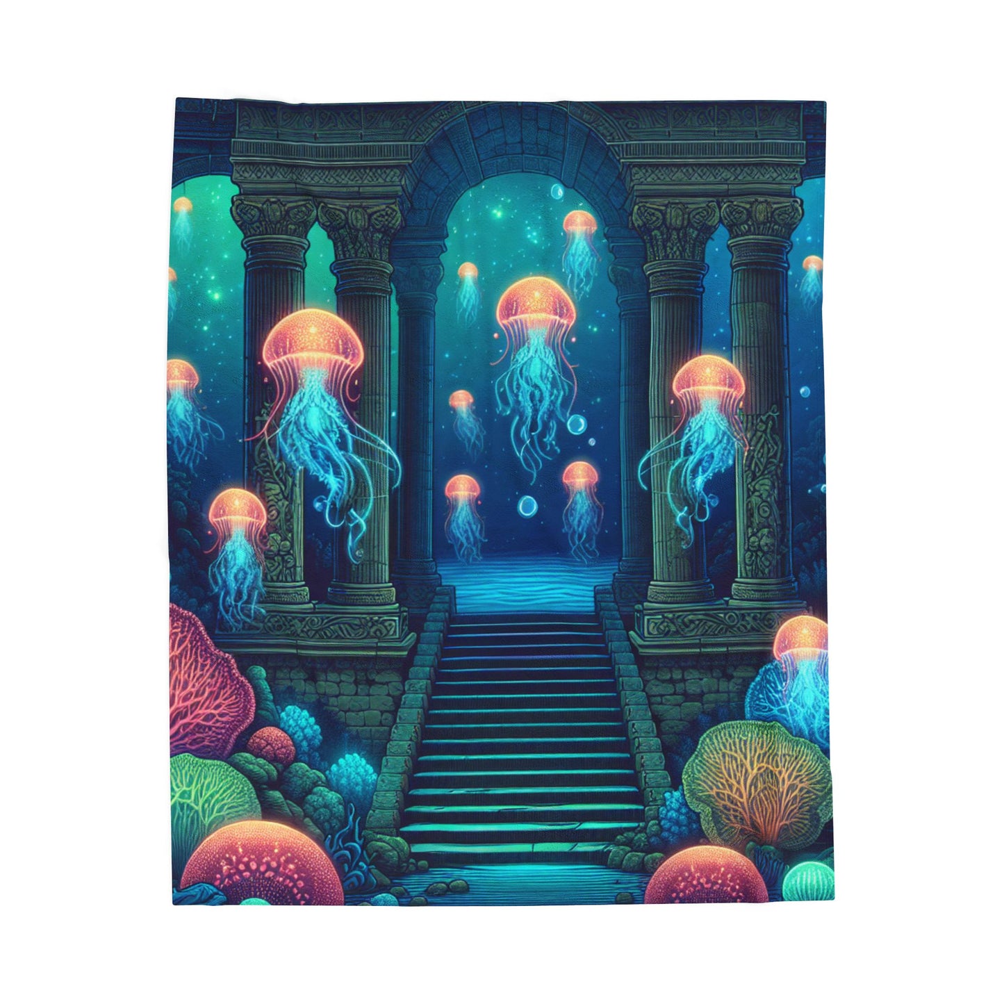 Enigmatic Depths - Plush Blanket