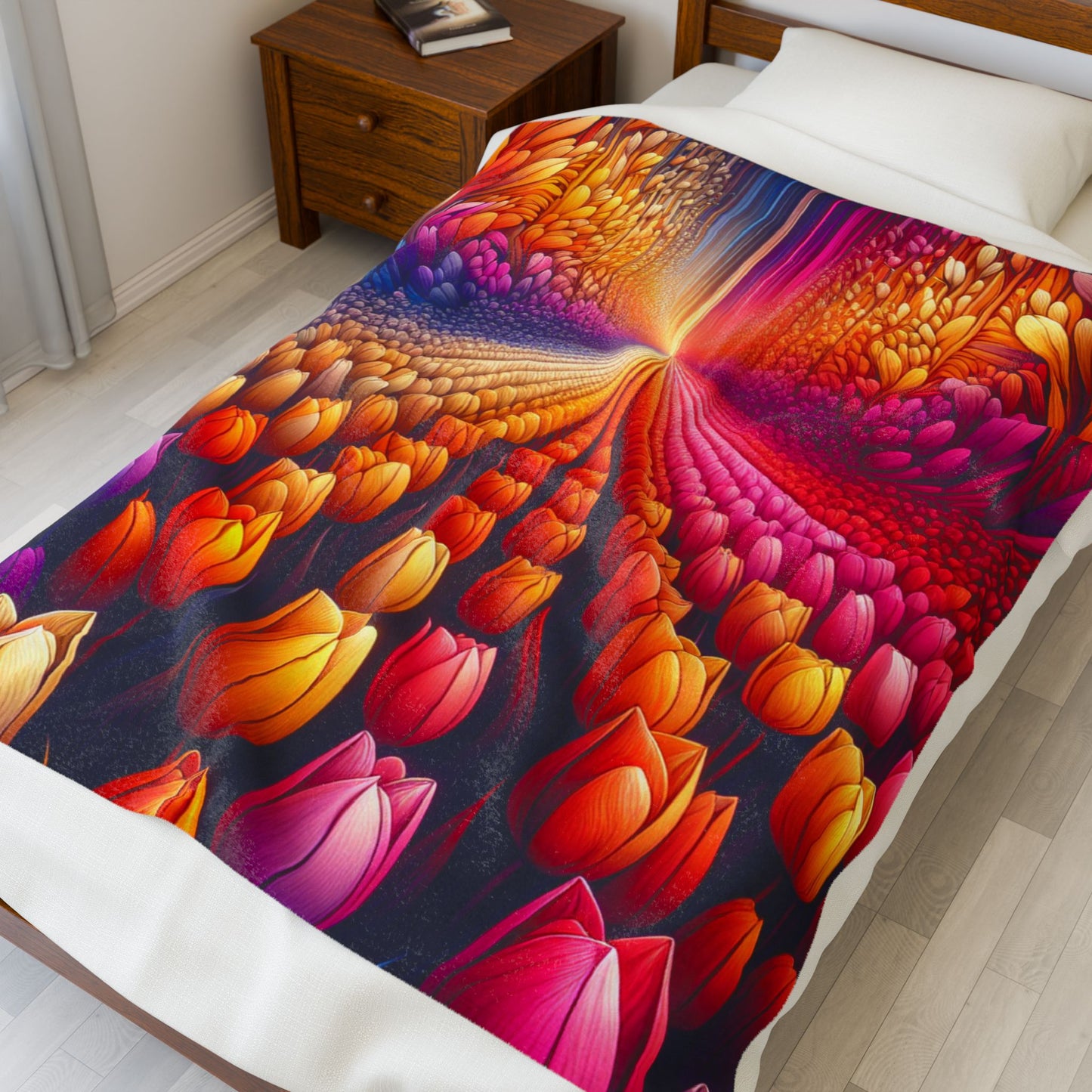 Petals of Illusion - Plush Blanket