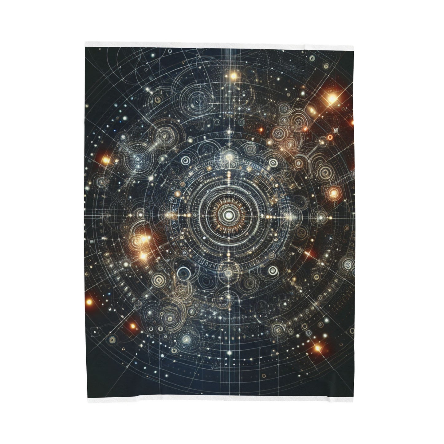 Celestial Spirograph Harmony - Plush Blanket