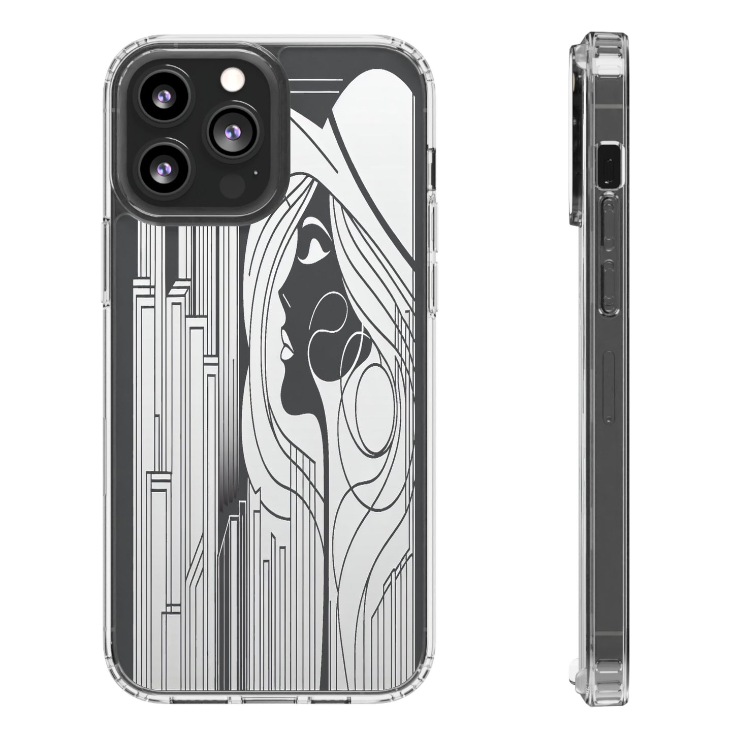 Transparent Silhouette of a Modern Vision Iphone Case Compatible With Iphone 16 15 14 - Clear Phone Cover
